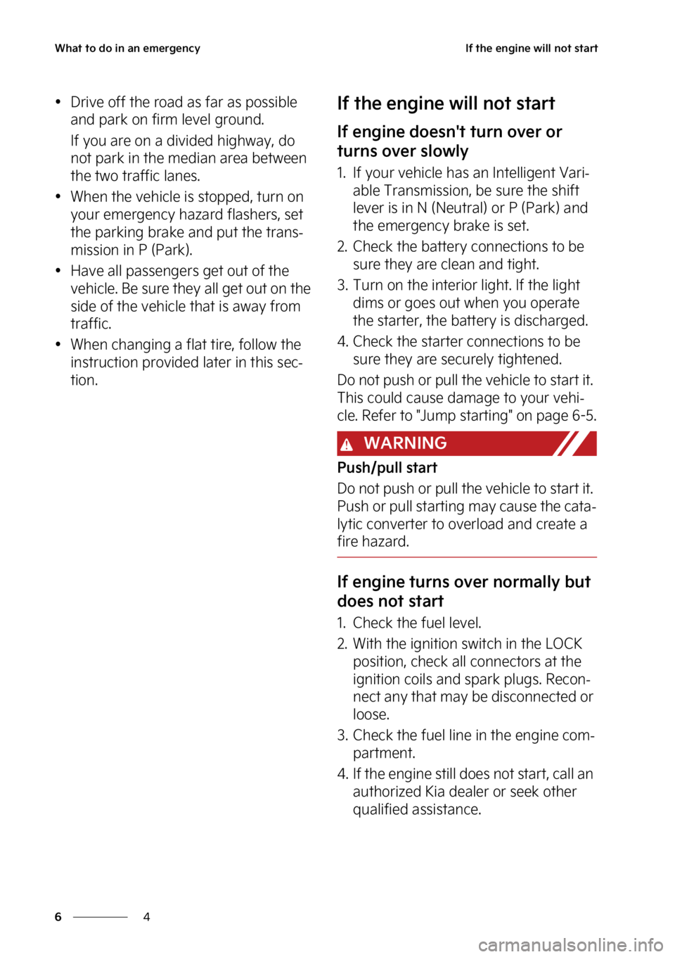 KIA SOUL 2023  Owners Manual �8�I�B�U��U�P��E�P��J�O��B�O��F�N�F�S�H�F�O�D�Z
�
�
�*�G��U�I�F��F�O�H�J�O�F��X�J�M�M��O�P�U��T�U�B�S�U
