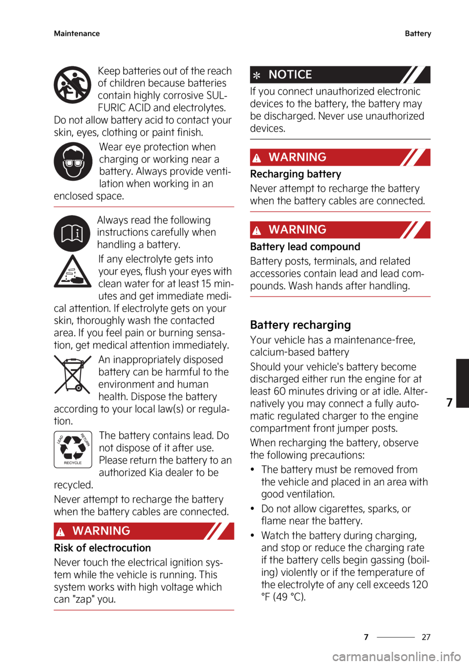 KIA SOUL 2023  Owners Manual ��
�
�
�.�B�J�O�U�F�O�B�O�D�F�#�B�U�U�F�S�Z
�,�F�F�Q��C�B�U�U�F�S�J�F�T��P�V�U��P�G��U�I�F��S�F�B�D�I�
�P�G��D�I�J�M�E�S�F�O��C�F�D�B�V�T�F��C�B�U�U�F�S�J�F�T�
�D�P�O�U�B�J�O��I�J�H�I�M