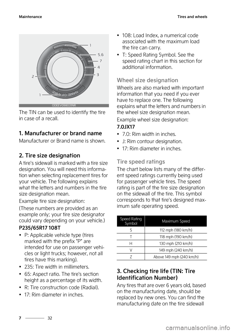 KIA SOUL 2023  Owners Manual �.�B�J�O�U�F�O�B�O�D�F
��
�
�5�J�S�F�T��B�O�E��X�I�F�F�M�T
�5�I�F��5�*�/��D�B�O��C�F��V�T�F�E��U�P��J�E�F�O�U�J�G�Z��U�I�F��U�J�S�F�
�J�O��D�B�T�F��P�G��B��S�F�D�B�M�M�
����.�B�O