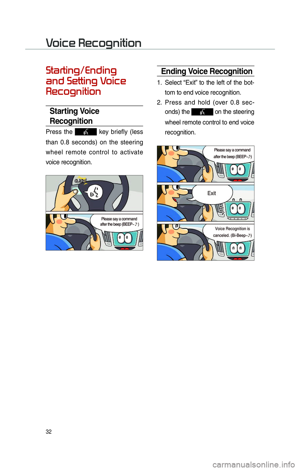 KIA SOUL 2014 Navigation System Quick Reference Guide 32
00360057004400550057004C0051004A0012002800510047004C0051004A0003
00440051004700030036004800570057004C0051004A00030039
0035004800460052004A0051004C0057004C00520051
Starting Voice
Recognition
Press KIA SOUL 2014 Navigation System Quick Reference Guide 32
00360057004400550057004C0051004A0012002800510047004C0051004A0003
00440051004700030036004800570057004C0051004A00030039
0035004800460052004A0051004C0057004C00520051
Starting Voice
Recognition
Press