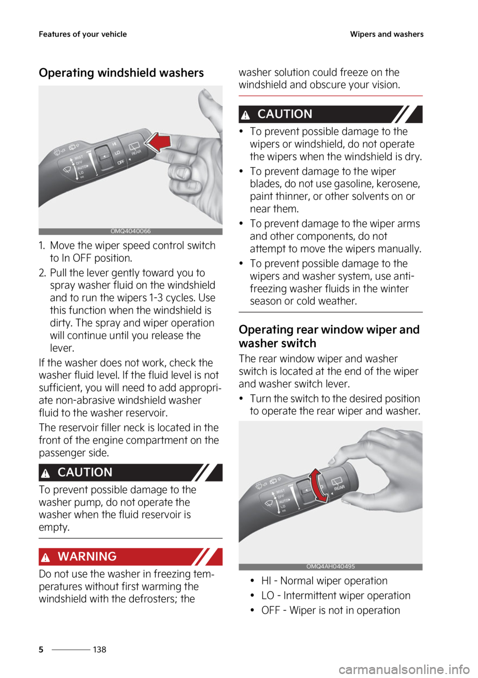 KIA SORENTO PHEV 2023  Owners Manual ��F�B�U�V�S�F�T��P�G��Z�P�V�S��W�F�I�J�D�M�F
���
�
�8�J�Q�F�S�T��B�O�E��X�B�T�I�F�S�T
�0�Q�F�S�B�U�J�O�H��X�J�O�E�T�I�J�F�M�E��X�B�T�I�F�S�T
�� �.�P�W�F��U�I�F��X�J�Q�F�S��T�Q�F�F�E�