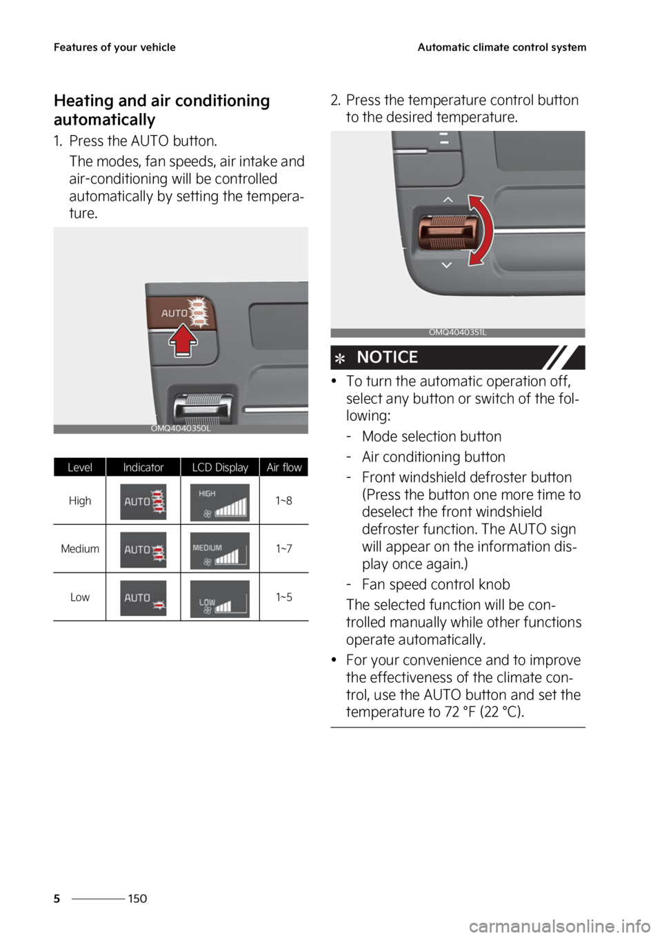 KIA SORENTO PHEV 2023  Owners Manual ��F�B�U�V�S�F�T��P�G��Z�P�V�S��W�F�I�J�D�M�F
���
�
�"�V�U�P�N�B�U�J�D��D�M�J�N�B�U�F��D�P�O�U�S�P�M��T�Z�T�U�F�N
�)�F�B�U�J�O�H��B�O�E��B�J�S��D�P�O�E�J�U�J�P�O�J�O�H�
�B�V�U�P�N�B�U�J�
