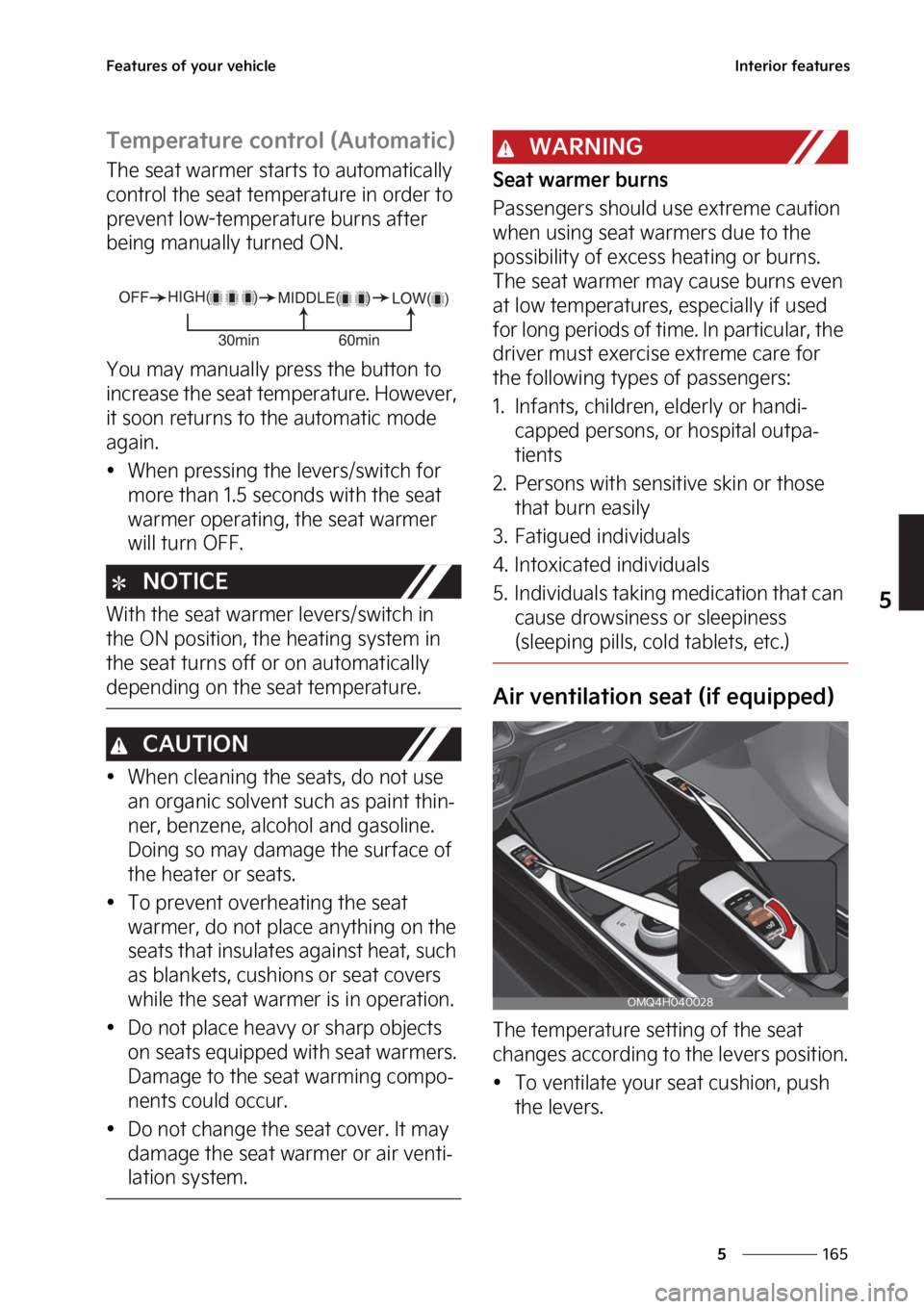 KIA SORENTO PHEV 2023  Owners Manual ���
�
�
��F�B�U�V�S�F�T��P�G��Z�P�V�S��W�F�I�J�D�M�F�*�O�U�F�S�J�P�S��G�F�B�U�V�S�F�T
�5�F�N�Q�F�S�B�U�V�S�F��D�P�O�U�S�P�M��	�"�V�U�P�N�B�U�J�D�

�5�I�F��T�F�B�U��X�B�S�N�F�S��T�U�B�S�