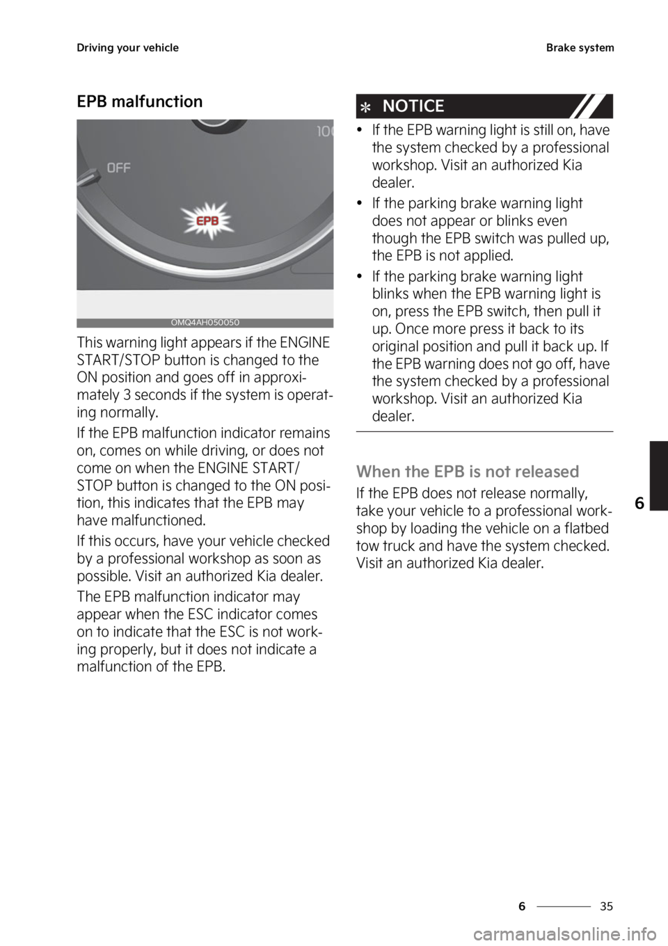 KIA SORENTO PHEV 2023  Owners Manual ��
�
�
�%�S�J�W�J�O�H��Z�P�V�S��W�F�I�J�D�M�F�#�S�B�L�F��T�Z�T�U�F�N
�&�1�#��N�B�M�G�V�O�D�U�J�P�O
�5�I�J�T��X�B�S�O�J�O�H��M�J�H�I�U��B�Q�Q�F�B�S�T��J�G��U�I�F��&�/�(�*�/�&�
�4�5�"�3�5