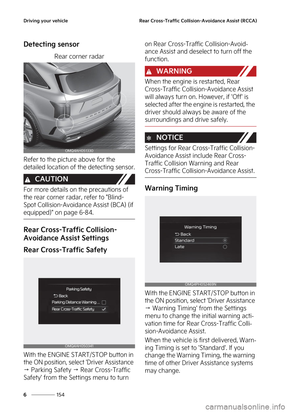 KIA SORENTO PHEV 2023  Owners Manual �%�S�J�W�J�O�H��Z�P�V�S��W�F�I�J�D�M�F
���
�
�3�F�B�S��$�S�P�T�T��5�S�B�G�G�J�D��$�P�M�M�J�T�J�P�O��"�W�P�J�E�B�O�D�F��"�T�T�J�T�U��	�3�$�$�"�

�%�F�U�F�D�U�J�O�H��T�F�O�T�P�S
�3�F�B�S��