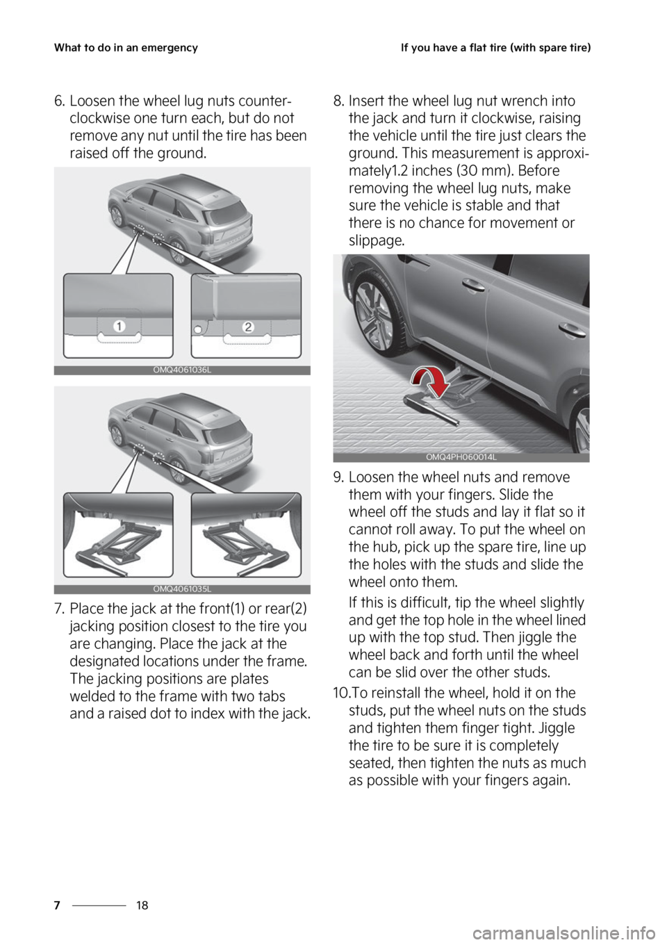 KIA SORENTO PHEV 2023  Owners Manual �8�I�B�U��U�P��E�P��J�O��B�O��F�N�F�S�H�F�O�D�Z
��
�
�*�G��Z�P�V��I�B�W�F��B��G�M�B�U��U�J�S�F��	�X�J�U�I��T�Q�B�S�F��U�J�S�F�

�� �-�P�P�T�F�O��U�I�F��X�I�F�F�M��M�V�H��O�V�U�T�