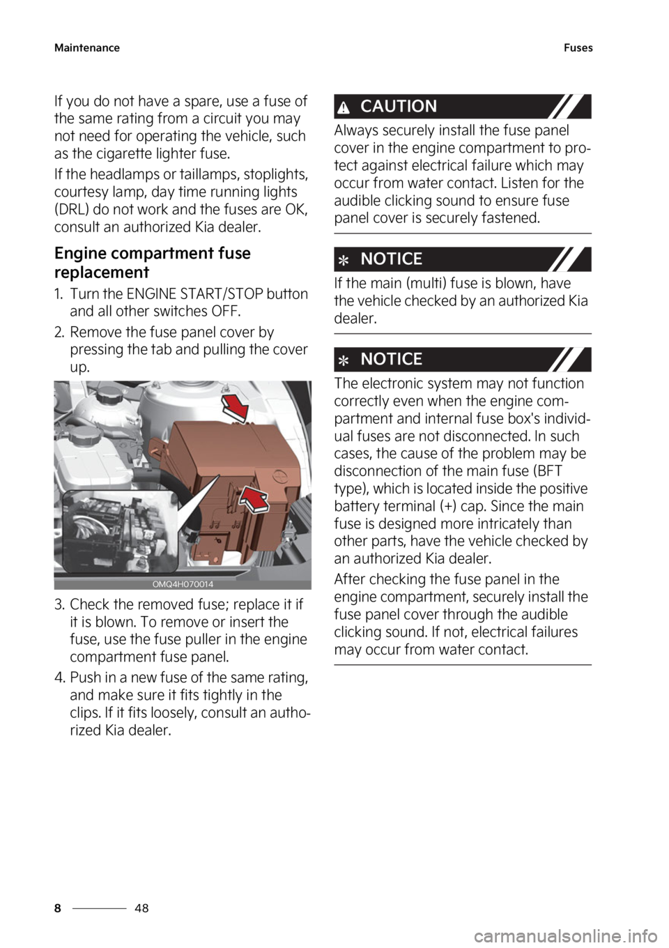KIA SORENTO PHEV 2023  Owners Manual �.�B�J�O�U�F�O�B�O�D�F
��
�
��V�T�F�T
�*�G��Z�P�V��E�P��O�P�U��I�B�W�F��B��T�Q�B�S�F�
��V�T�F��B��G�V�T�F��P�G�
�U�I�F��T�B�N�F��S�B�U�J�O�H��G�S�P�N��B��D�J�S�D�V�J�U��Z�P�V��N�