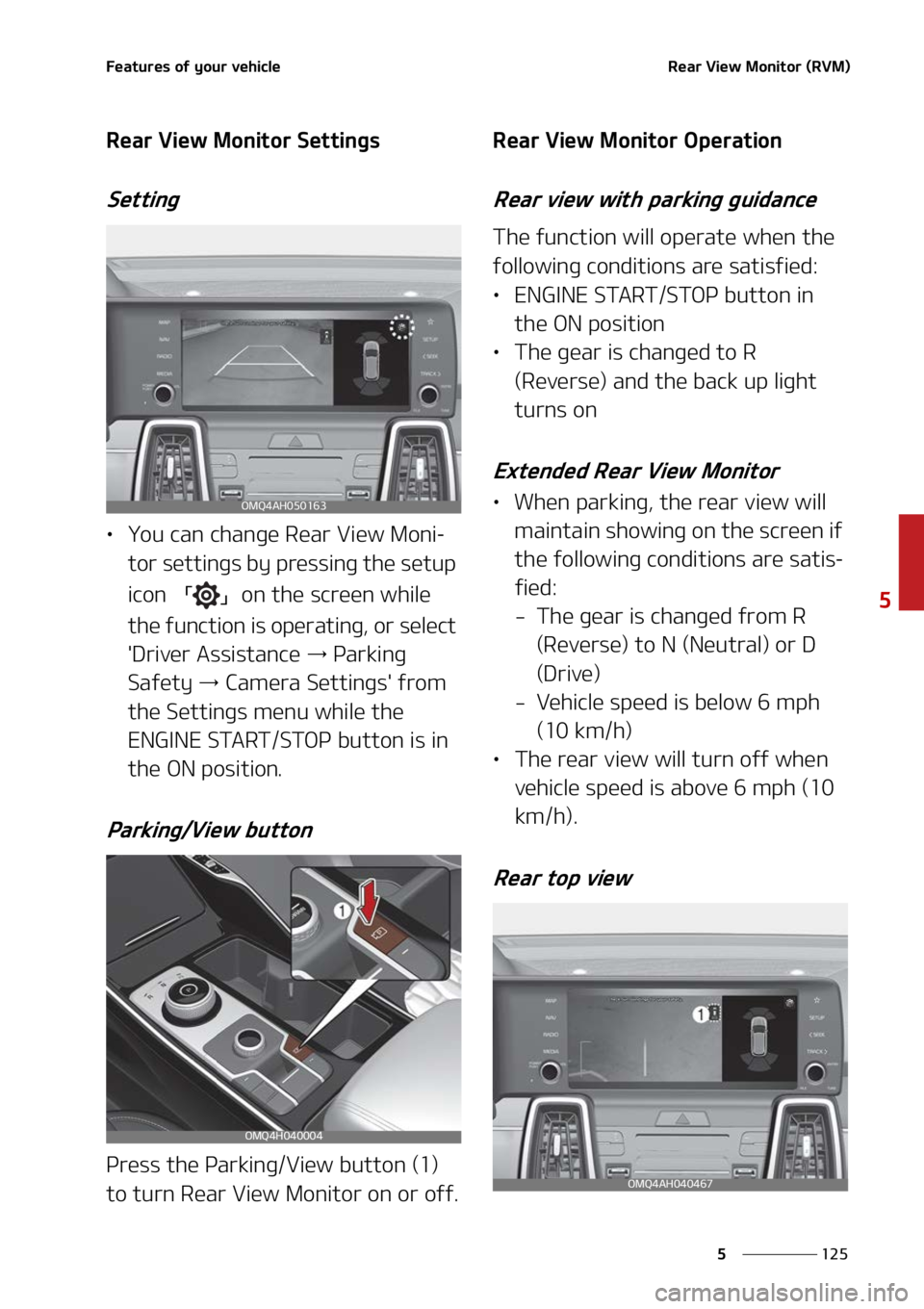 KIA SORENTO PHEV 2022  Owners Manual ���
�
�
��F�B�U�V�S�F�T��P�G��Z�P�V�S��W�F�I�J�D�M�F�3�F�B�S��7�J�F�X��.�P�O�J�U�P�S��	�3�7�.�

�3�F�B�S��7�J�F�X��.�P�O�J�U�P�S��4�F�U�U�J�O�H�T
�4�F�U�U�J�O�H
LÜ�:�P�V��D�B�O��D�I�