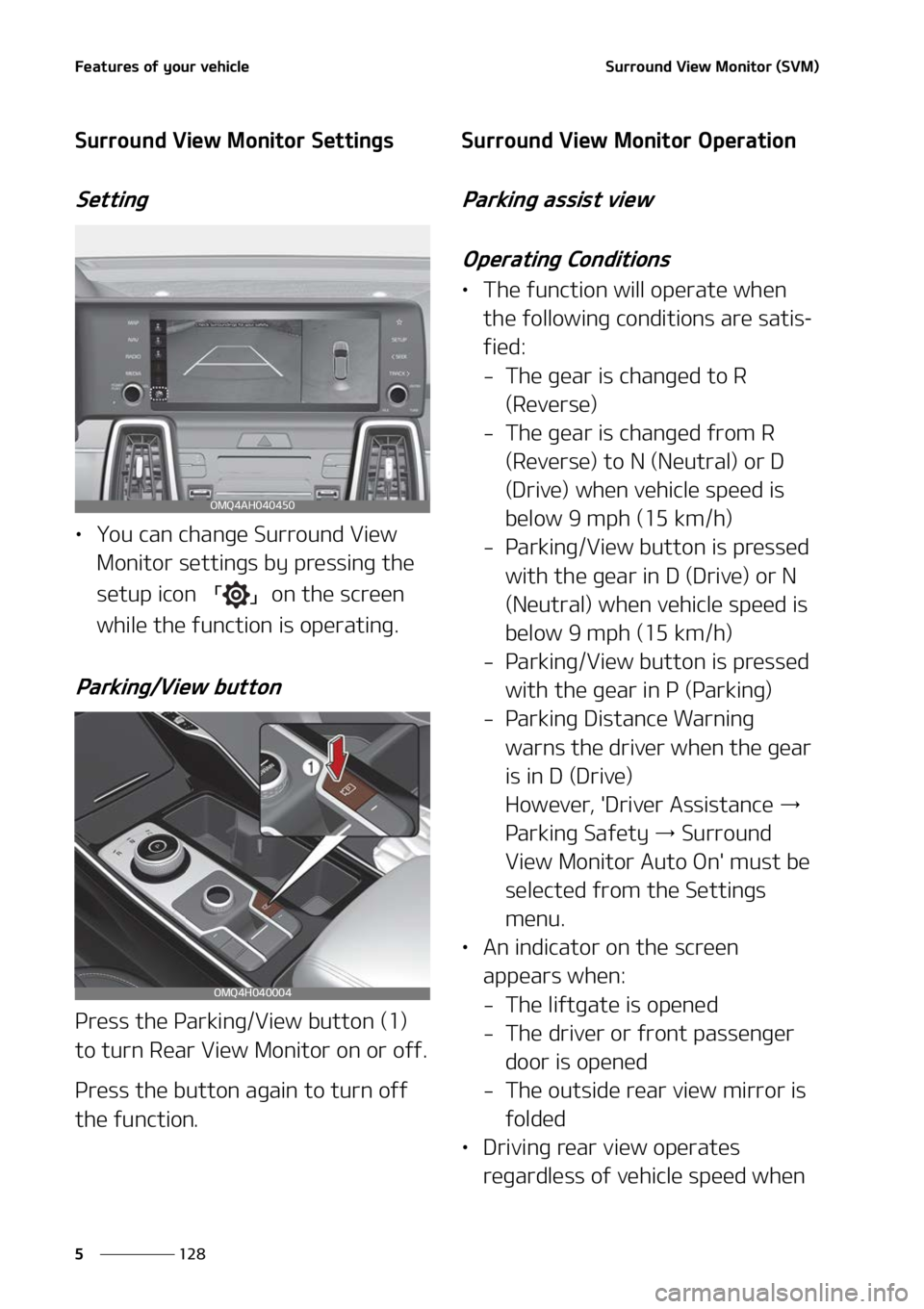 KIA SORENTO PHEV 2022  Owners Manual ��F�B�U�V�S�F�T��P�G��Z�P�V�S��W�F�I�J�D�M�F
���
�
�4�V�S�S�P�V�O�E��7�J�F�X��.�P�O�J�U�P�S��	�4�7�.�

�4�V�S�S�P�V�O�E��7�J�F�X��.�P�O�J�U�P�S��4�F�U�U�J�O�H�T�
�4�F�U�U�J�O�H
LÜ �:�P