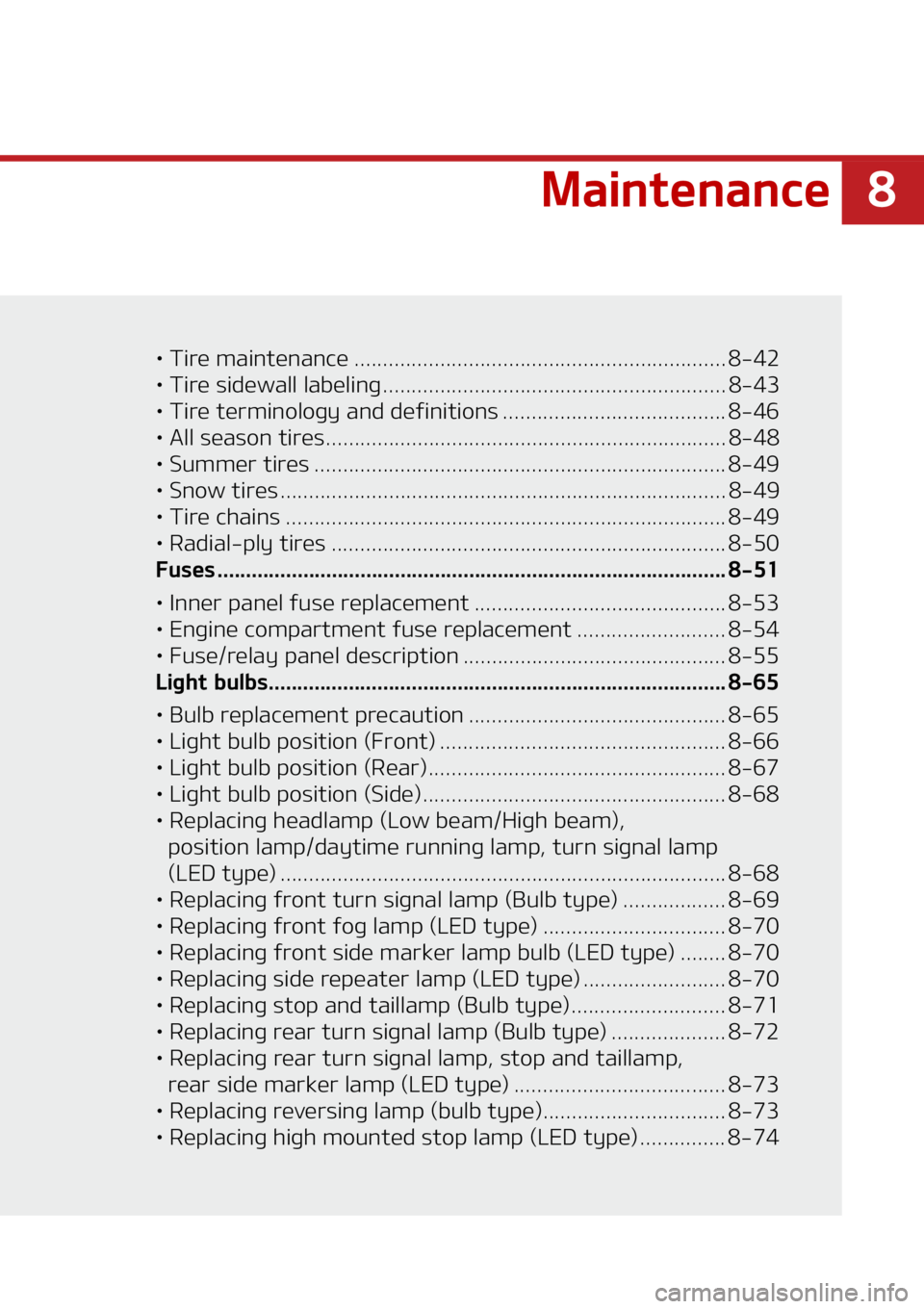 KIA SORENTO PHEV 2022  Owners Manual �
�.�B�J�O�U�F�O�B�O�D�F
LÜ ��5�J�S�F��N�B�J�O�U�F�O�B�O�D�F ����������������������������������������������������������������� ��