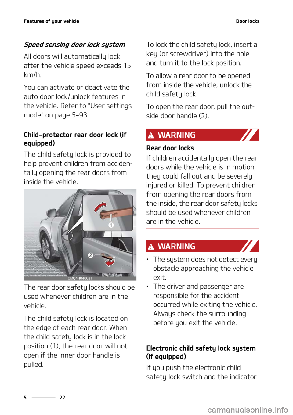 KIA SORENTO HYBRID 2022  Owners Manual ��F�B�U�V�S�F�T��P�G��Z�P�V�S��W�F�I�J�D�M�F
��
�
�%�P�P�S��M�P�D�L�T
�4�Q�F�F�E��T�F�O�T�J�O�H��E �P�P�S��M�P�D�L��T�Z�T�U�F�N
�"�M�M��E�P�P�S�T��X�J�M�M��B�V�U�P�N�B�U�J�D�B�M�M�Z��M