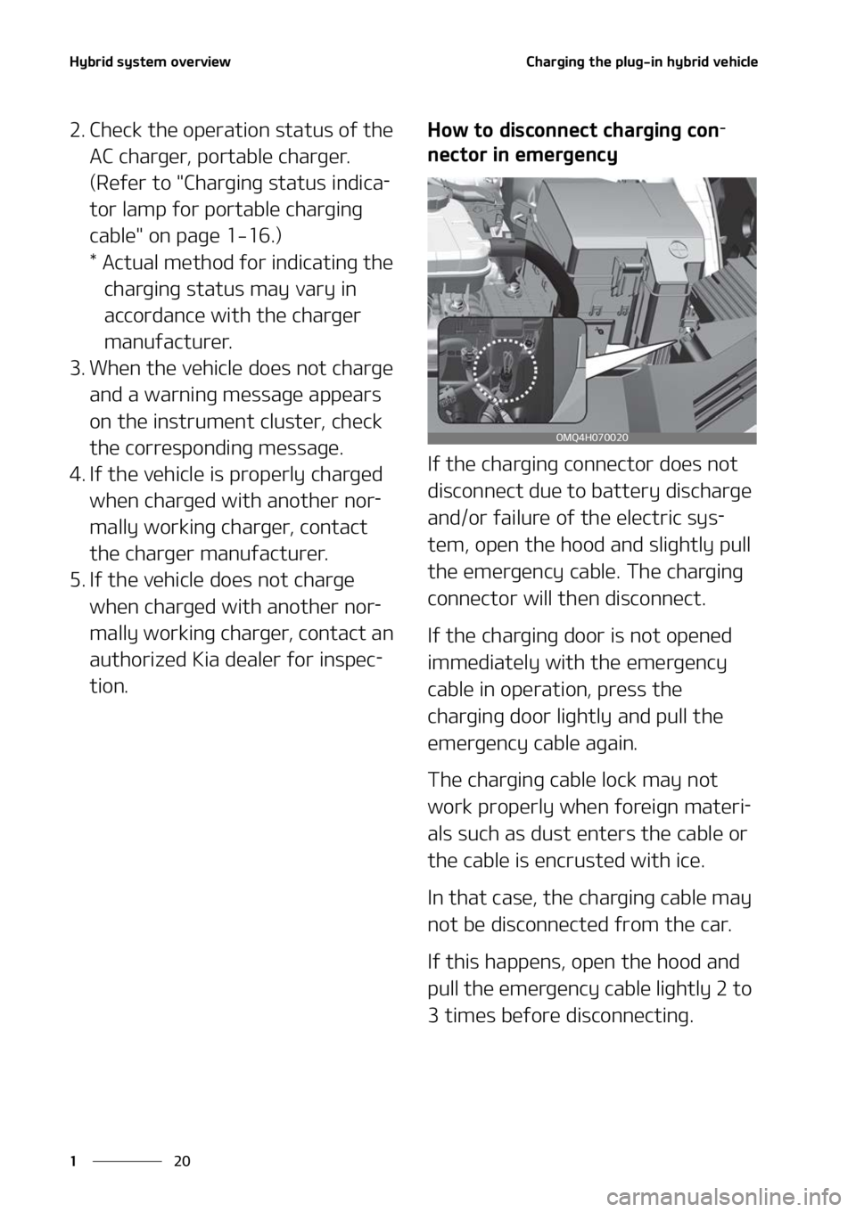KIA SORENTO HYBRID 2022 Owners Manual �)�Z�C�S�J�E��T�Z�T�U�F�N��P�W�F�S�W�J�F�X
��
�
�$�I�B�S�H�J�O�H��U�I�F��Q�M�V�H��J�O��I�Z�C�S�J�E��W�F�I�J�D�M�F
�� �$�I�F�D�L��U�I�F��P�Q�F�S�B�U�J�P�O��T�U�B�U�V�T��P�G��U�I�F�
�"