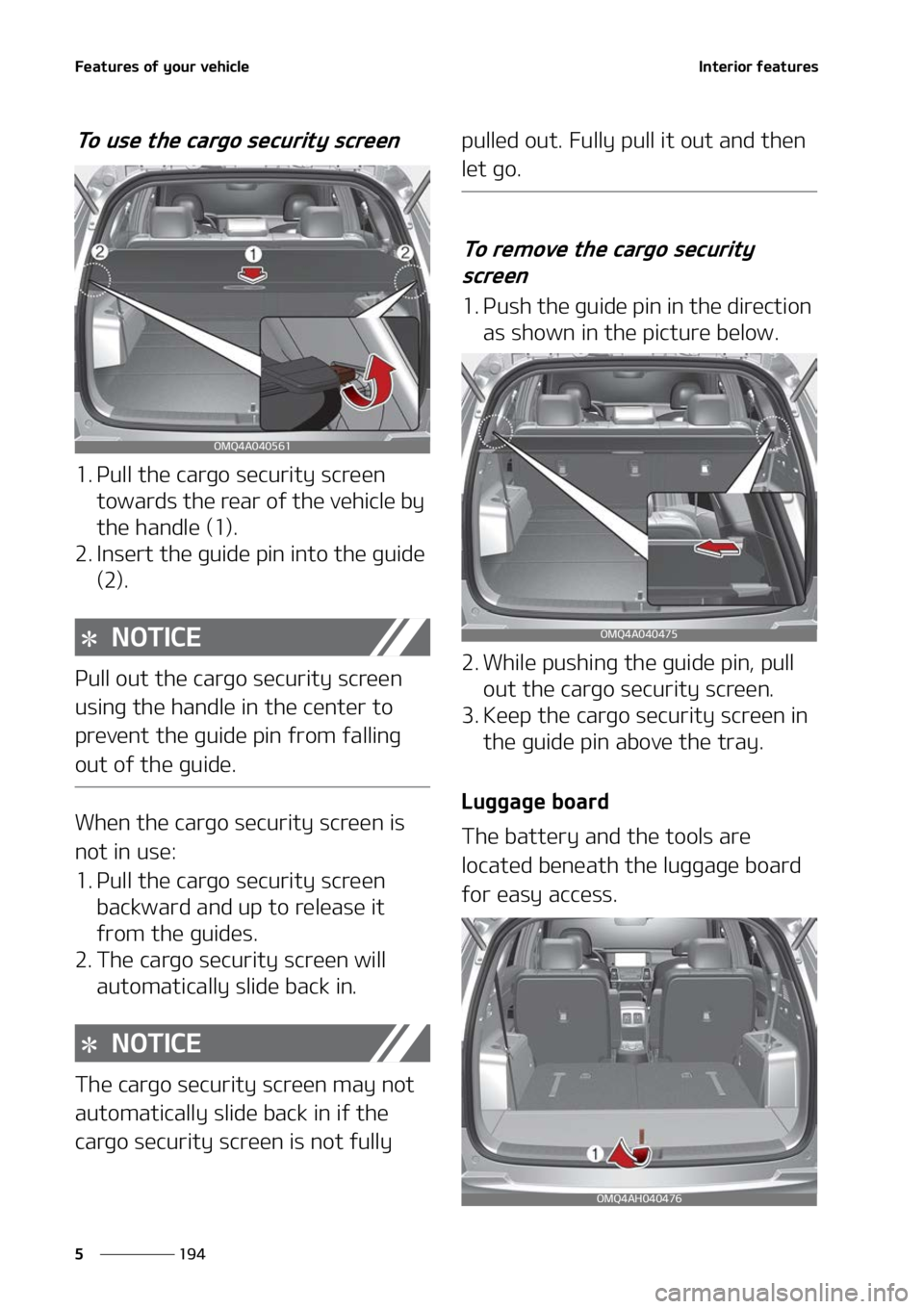 KIA SORENTO HYBRID 2022  Owners Manual ��F�B�U�V�S�F�T��P�G��Z�P�V�S��W�F�I�J�D�M�F
���
�
�*�O�U�F�S�J�P�S��G�F�B�U�V�S�F�T
�5�P��V�T�F��U�I�F��D�B�S�H�P��T�F�D�V�S�J�U�Z��T�D�S�F�F�O
�� �1�V�M�M��U�I�F��D�B�S�H�P��T�F�D