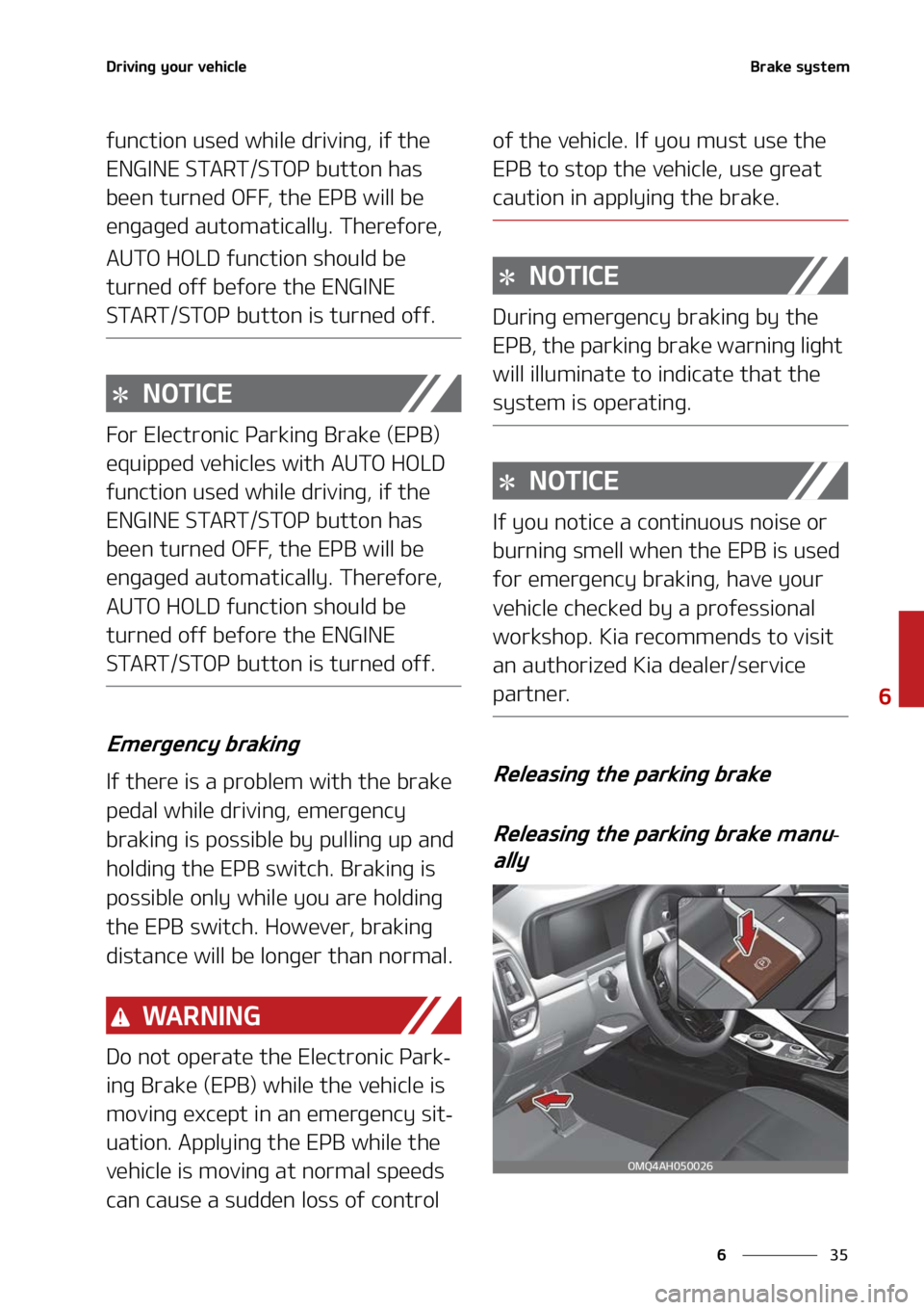 KIA SORENTO HYBRID 2022  Owners Manual ��
�
�
�%�S�J�W�J�O�H��Z�P�V�S��W�F�I�J�D�M�F�#�S�B�L�F��T�Z�T�U�F�N
�G�V�O�D�U�J�P�O��V�T�F�E��X�I�J�M�F��E�S�J�W�J�O�H�
��J�G��U�I�F�
�&�/�(�*�/�&��4�5�"�3�5��4�5�0�1��C�V�U�U�P�O��