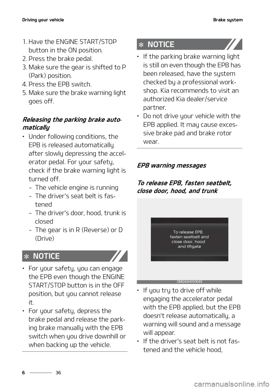 KIA SORENTO HYBRID 2022  Owners Manual �%�S�J�W�J�O�H��Z�P�V�S��W�F�I�J�D�M�F
��
�
�#�S�B�L�F��T�Z�T�U�F�N
�� �)�B�W�F��U�I�F��&�/�(�*�/�&��4�5�"�3�5��4�5�0�1�
�C�V�U�U�P�O��J�O��U�I�F��0�/��Q�P�T�J�U�J�P�O�
�� �1�S�F�T