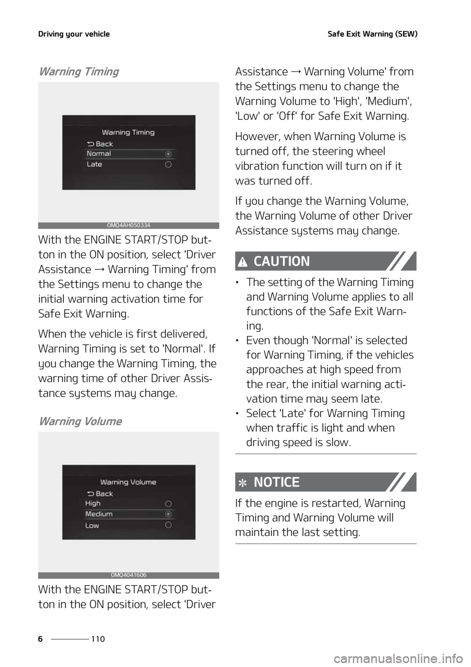 KIA SORENTO HYBRID 2022  Owners Manual �%�S�J�W�J�O�H��Z�P�V�S��W�F�I�J�D�M�F
���
�
�4�B�G�F��&�Y�J�U��8�B�S�O�J�O�H��	�4�&�8�

�8�B�S�O�J�O�H��5�J�N�J�O�H�
�8�J�U�I��U�I�F��&�/�(�*�/�&��4�5�"�3�5��4�5�0�1��C�V�U-
�U�P�O��