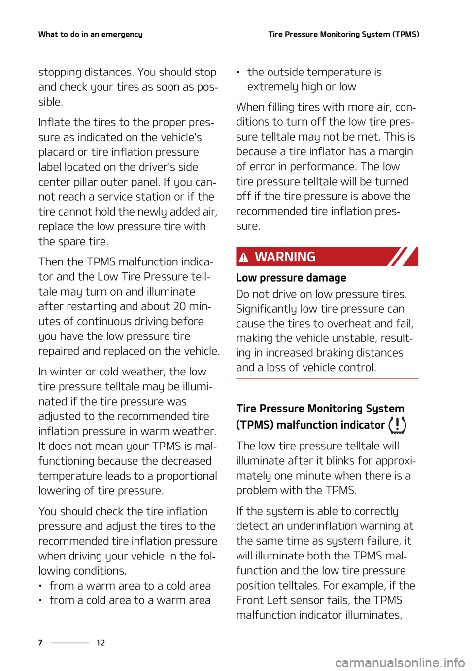 KIA SORENTO HYBRID 2022  Owners Manual �8�I�B�U��U�P��E�P��J�O��B�O��F�N�F�S�H�F�O�D�Z
��
�
�5�J�S�F��1�S�F�T�T�V�S�F��.�P�O�J�U�P�S�J�O�H��4�Z�T�U�F�N��	�5�1�.�4�

�T�U�P�Q�Q�J�O�H��E�J�T�U�B�O�D�F�T���:�P�V��T�I�P�V�M�E�