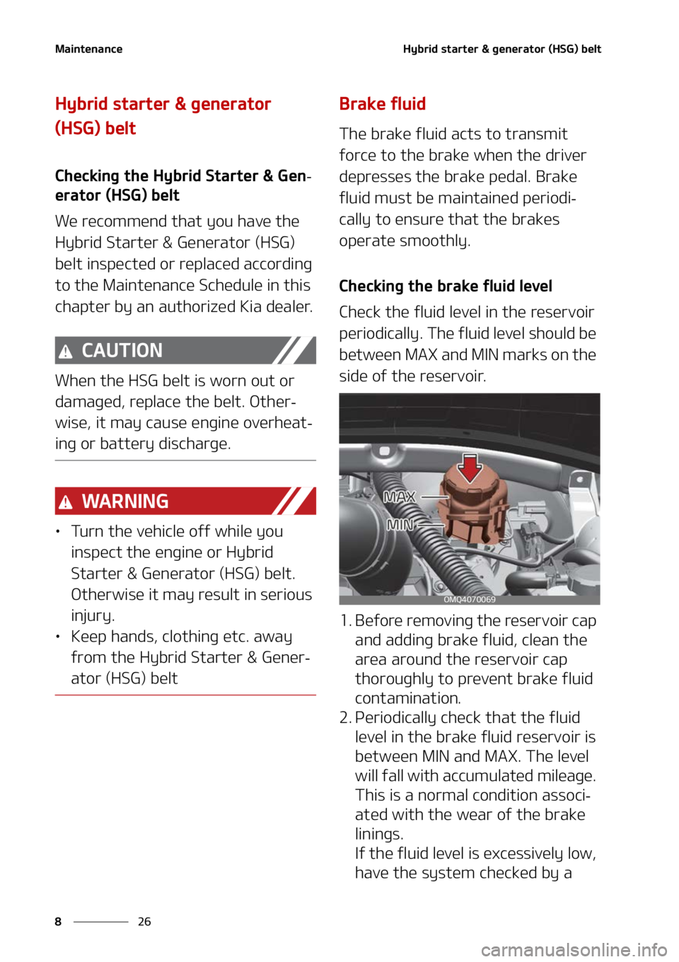 KIA SORENTO HYBRID 2022  Owners Manual �.�B�J�O�U�F�O�B�O�D�F
��
�
�)�Z�C�S�J�E��T�U�B�S�U�F�S����H�F�O�F�S�B�U�P�S��	�)�4�(�
��C�F�M�U
�)�Z�C�S�J�E��T�U�B�S�U�F�S����H�F�O�F�S�B�U�P�S�
�	�)�4�(�
��C�F�M�U
�$�I�F�D�L�J�O�H�