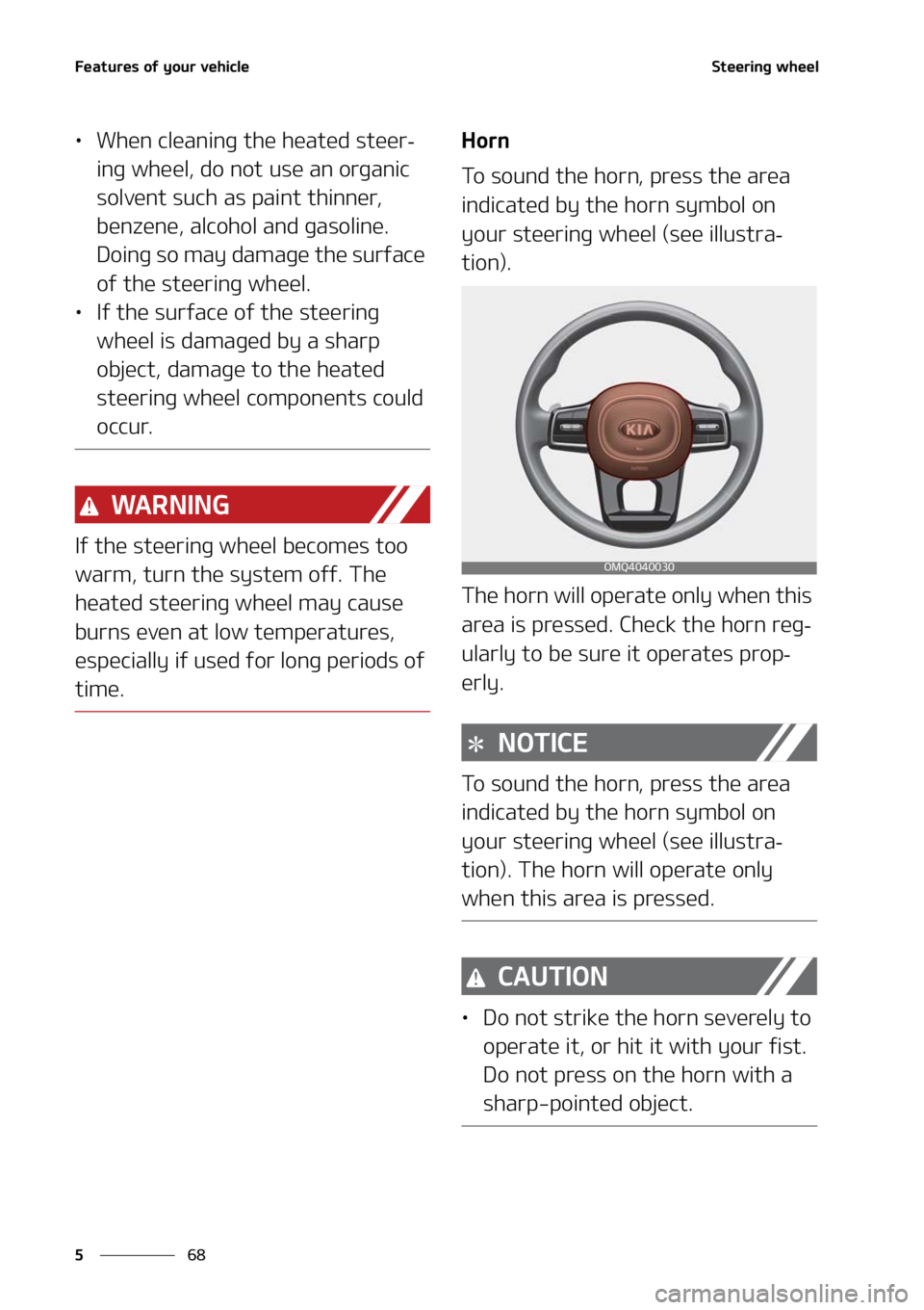 KIA SORENTO HYBRID 2021  Owners Manual ��F�B�U�V�S�F�T��P�G��Z�P�V�S��W�F�I�J�D�M�F
��
�
�4�U�F�F�S�J�O�H��X�I�F�F�M
LÜ �8�I�F�O��D�M�F�B�O�J�O�H��U�I�F��I�F�B�U�F�E��T�U�F�F�S-
�J�O�H��X�I�F�F�M�
��E�P��O�P�U��V�T�F��B�O