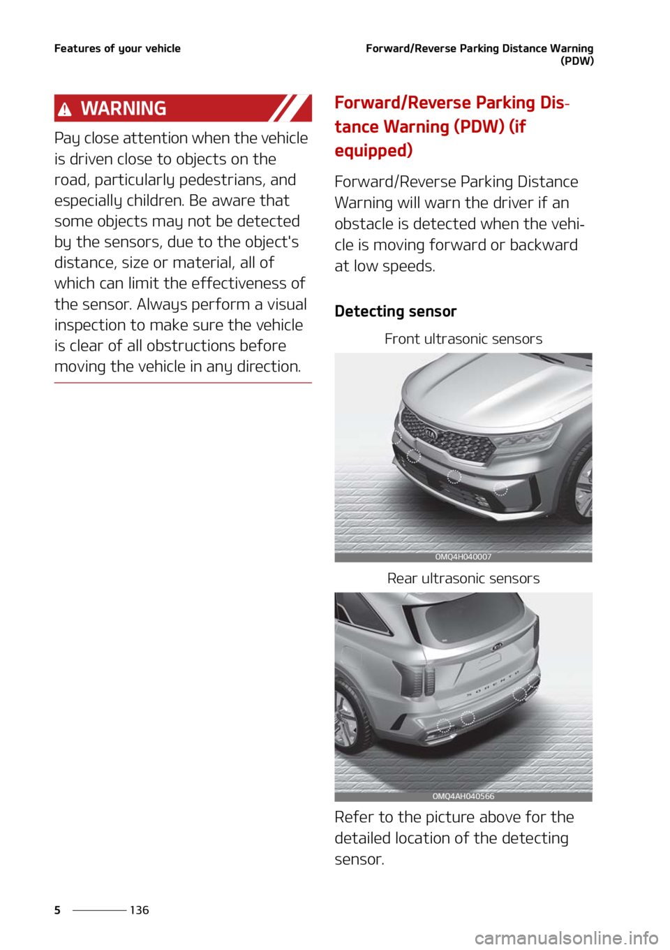KIA SORENTO HYBRID 2021  Owners Manual ��F�B�U�V�S�F�T��P�G��Z�P�V�S��W�F�I�J�D�M�F
���
�
��P�S�X�B�S�E��3�F�W�F�S�T�F��1�B�S�L�J�O�H��%�J�T�U�B�O�D�F��8�B�S�O�J�O�H
�	�1�%�8�

�8�" �3 �/ �* �/ �(
�1�B�Z��D�M�P�T�F��B�U�U�F�