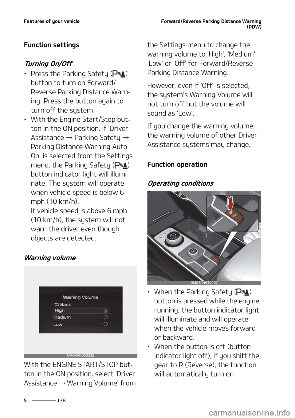 KIA SORENTO HYBRID 2021  Owners Manual ��F�B�U�V�S�F�T��P�G��Z�P�V�S��W�F�I�J�D�M�F
���
�
��P�S�X�B�S�E��3�F�W�F�S�T�F��1�B�S�L�J�O�H��%�J�T�U�B�O�D�F��8�B�S�O�J�O�H
�	�1�%�8�

��V�O�D�U�J�P�O��T�F�U�U�J�O�H�T
�5�V�S�O�J�O�H