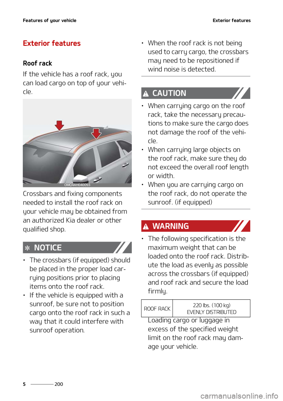 KIA SORENTO HYBRID 2021  Owners Manual ��F�B�U�V�S�F�T��P�G��Z�P�V�S��W�F�I�J�D�M�F
���
�
�&�Y�U�F�S�J�P�S��G�F�B�U�V�S�F�T
�&�Y�U�F�S�J�P�S��G�F�B�U�V�S�F�T
�3�P�P�G��S�B�D�L
�*�G��U�I�F��W�F�I�J�D�M�F��I�B�T ��B��S�P�P�G�
