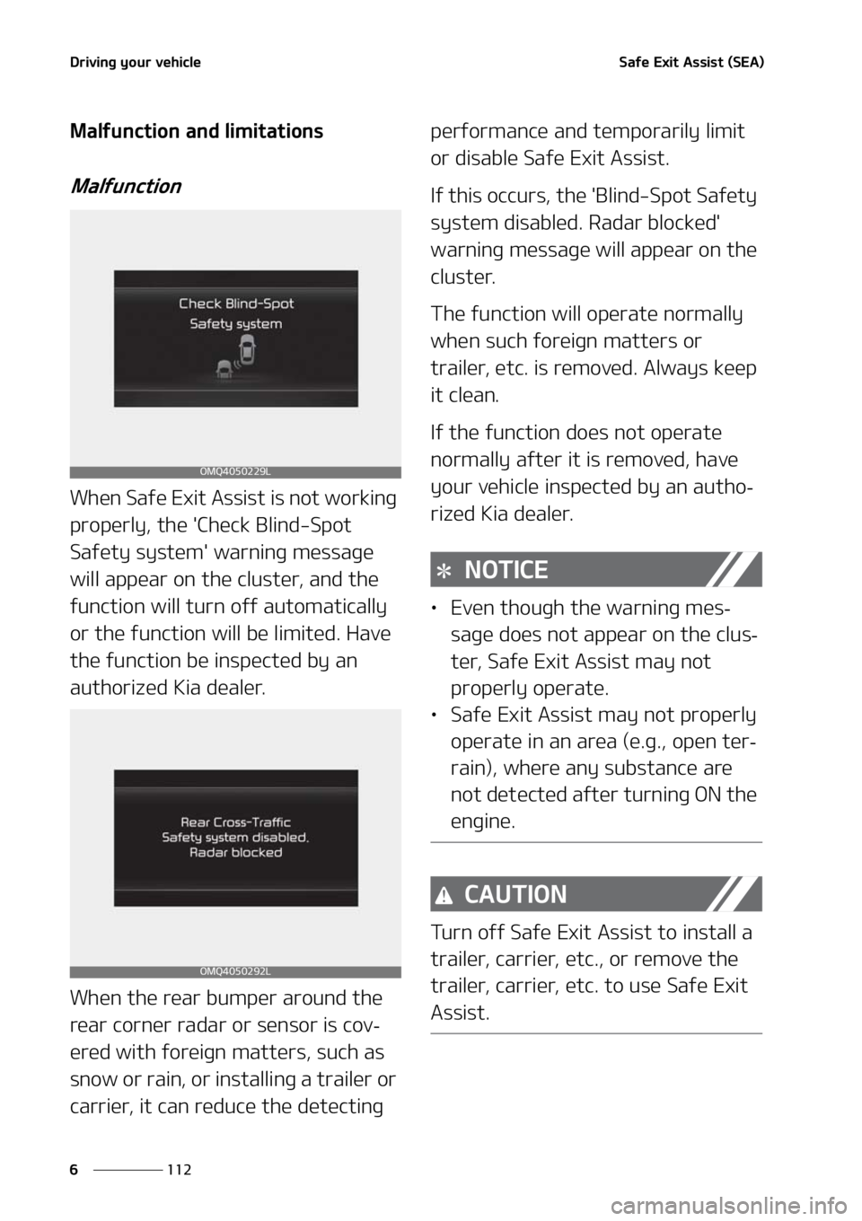KIA SORENTO HYBRID 2021  Owners Manual �%�S�J�W�J�O�H��Z�P�V�S��W�F�I�J�D�M�F
���
�
�4�B�G�F��&�Y�J�U��"�T�T�J�T�U��	�4�&�"�

�.�B�M�G�V�O�D�U�J�P�O��B�O�E��M�J�N�J�U�B�U�J�P�O�T
�.�B�M�G�V�O�D�U�J�P�O
�8�I�F�O��4�B�G�F��&�Y�J