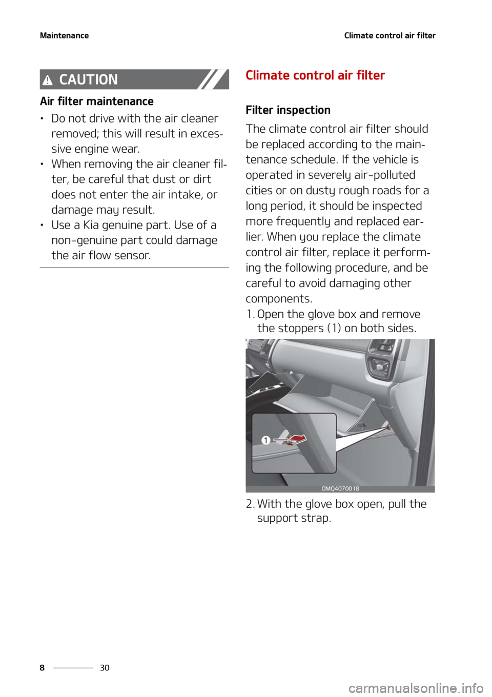 KIA SORENTO HYBRID 2021  Owners Manual �.�B�J�O�U�F�O�B�O�D�F
��
�
�$�M�J�N�B�U�F��D�P�O�U�S�P�M��B�J�S��G�J�M�U�F�S
�$�"�6�5�*�0�/
�"�J�S��G�J�M�U�F�S��N�B�J�O�U�F�O�B�O�D�F
LÜ �%�P��O�P�U��E�S�J�W�F��X�J�U�I��U�I�F��B�J�S�
