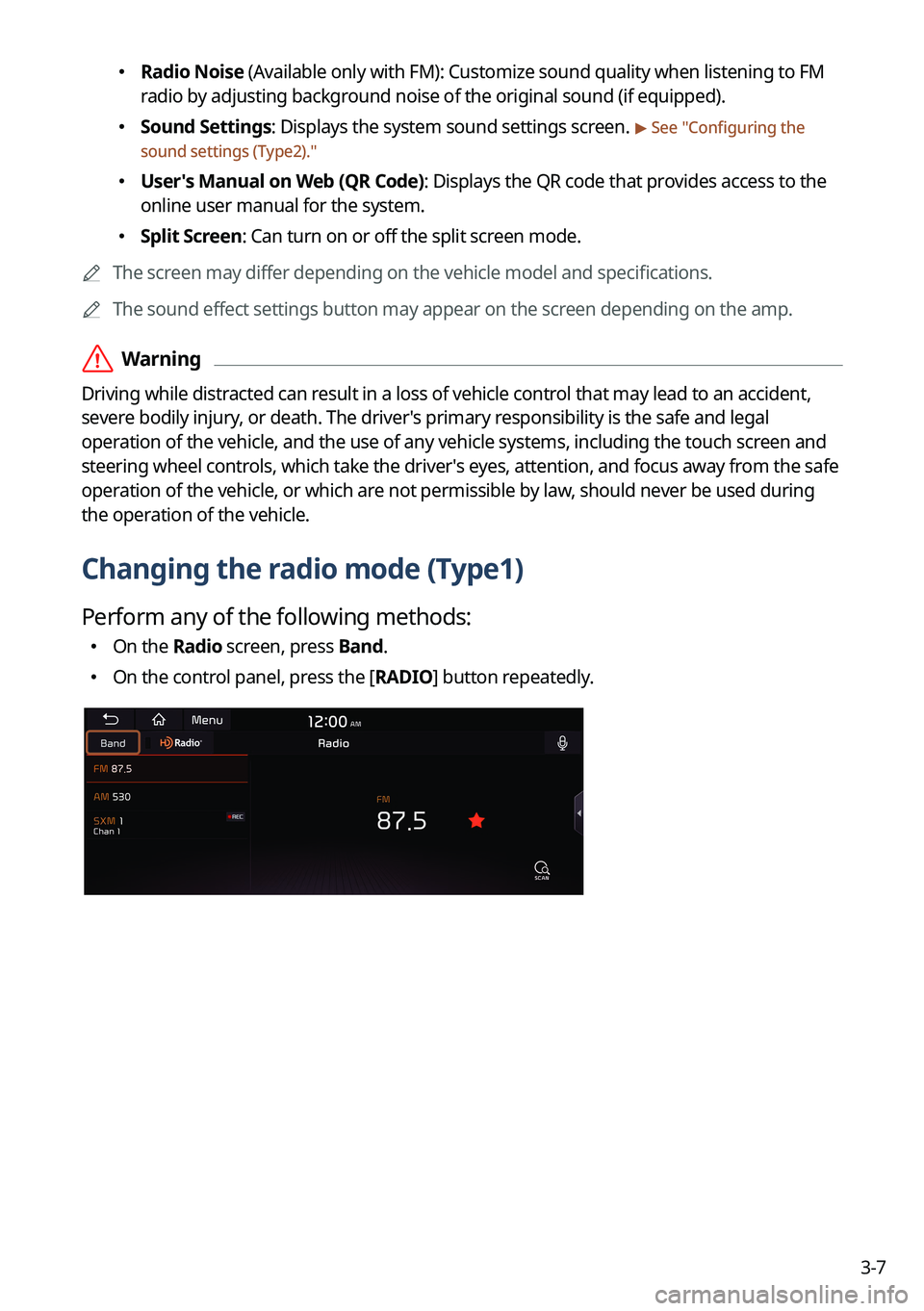 KIA SORENTO 2023 Navigation System Quick Reference Guide 3-7
KIA SORENTO 2023 Navigation System Quick Reference Guide 3-7