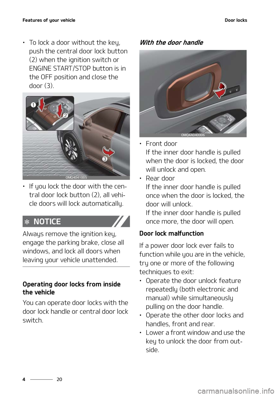 KIA SORENTO 2022  Owners Manual ��F�B�U�V�S�F�T��P�G��Z�P�V�S��W�F�I�J�D�M�F
��
�
�%�P�P�S��M�P�D�L�T
LÜ �5�P��M�P�D�L��B��E�P�P�S��X�J�U�I�P�V�U��U�I�F��L�F�Z�
�
�Q�V�T�I��U�I�F��D�F�O�U�S�B�M ��E�P�P�S��M�P�D�L