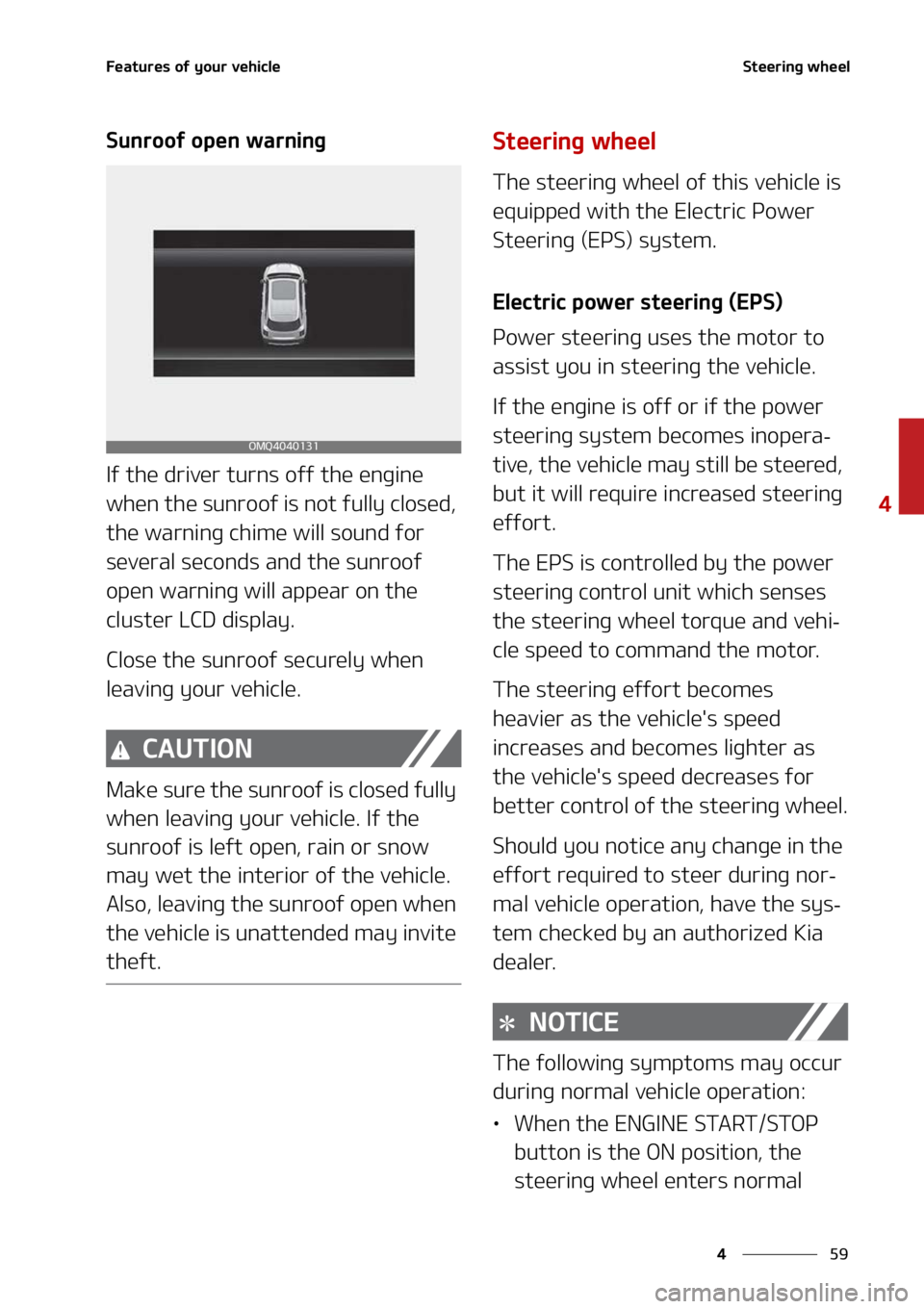 KIA SORENTO 2022  Owners Manual ��
�
�
��F�B�U�V�S�F�T��P�G��Z�P�V�S��W�F�I�J�D�M�F�4�U�F�F�S�J�O�H��X�I�F�F�M
�4�V�O�S�P�P�G��P�Q�F�O��X�B�S�O�J�O�H
�*�G��U�I�F��E�S�J�W�F�S��U�V�S�O�T��P�G�G��U�I�F��F�O�H�J�O�F�
