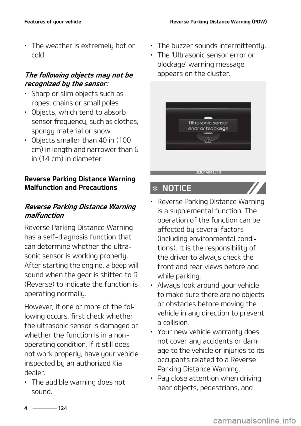 KIA SORENTO 2022  Owners Manual ��F�B�U�V�S�F�T��P�G��Z�P�V�S��W�F�I�J�D�M�F
���
�
�3�F�W�F�S�T�F��1�B�S�L�J�O�H��%�J�T�U�B�O�D�F��8�B�S�O�J�O�H��	�1�%�8�

LÜ �5�I�F��X�F�B�U�I�F�S��J�T��F�Y�U�S�F�N�F�M�Z��I�P�U��P