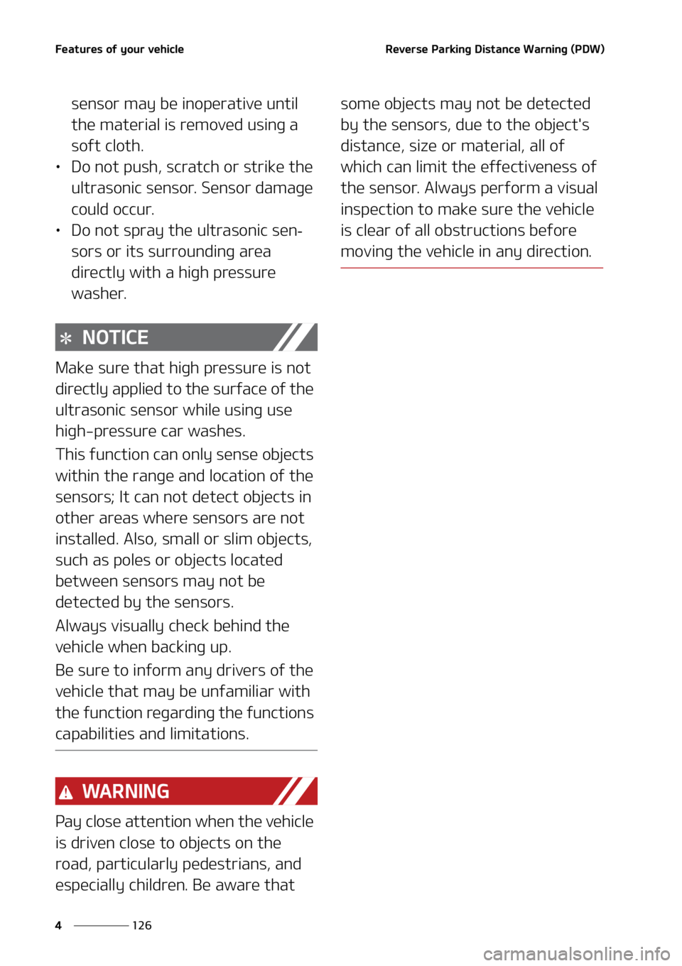 KIA SORENTO 2022  Owners Manual ��F�B�U�V�S�F�T��P�G��Z�P�V�S��W�F�I�J�D�M�F
���
�
�3�F�W�F�S�T�F��1�B�S�L�J�O�H��%�J�T�U�B�O�D�F��8�B�S�O�J�O�H��	�1�%�8�

�T�F�O�T�P�S��N�B�Z��C�F��J�O�P�Q�F�S�B�U�J�W�F��V�O�U�J�M�