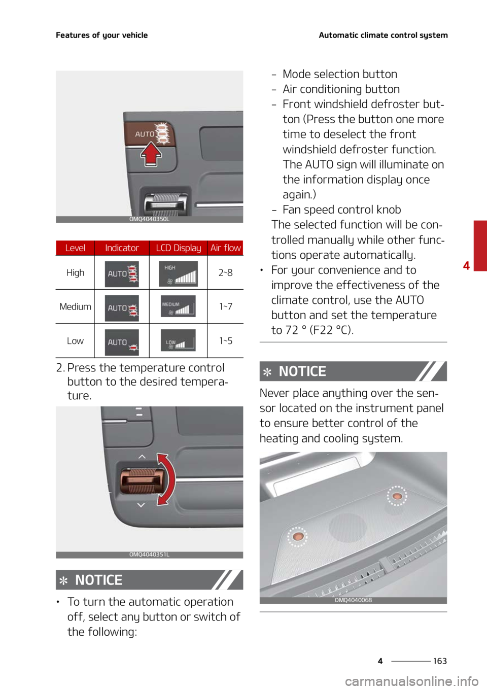 KIA SORENTO 2022  Owners Manual ���
�
�
��F�B�U�V�S�F�T��P�G��Z�P�V�S��W�F�I�J�D�M�F�"�V�U�P�N�B�U�J�D��D�M�J�N�B�U�F��D�P�O�U�S�P�M��T�Z�T�U�F�N
�� �1�S�F�T�T��U�I�F��U�F�N�Q�F�S�B�U�V�S�F��D�P�O�U�S�P�M��C�V�U�U�