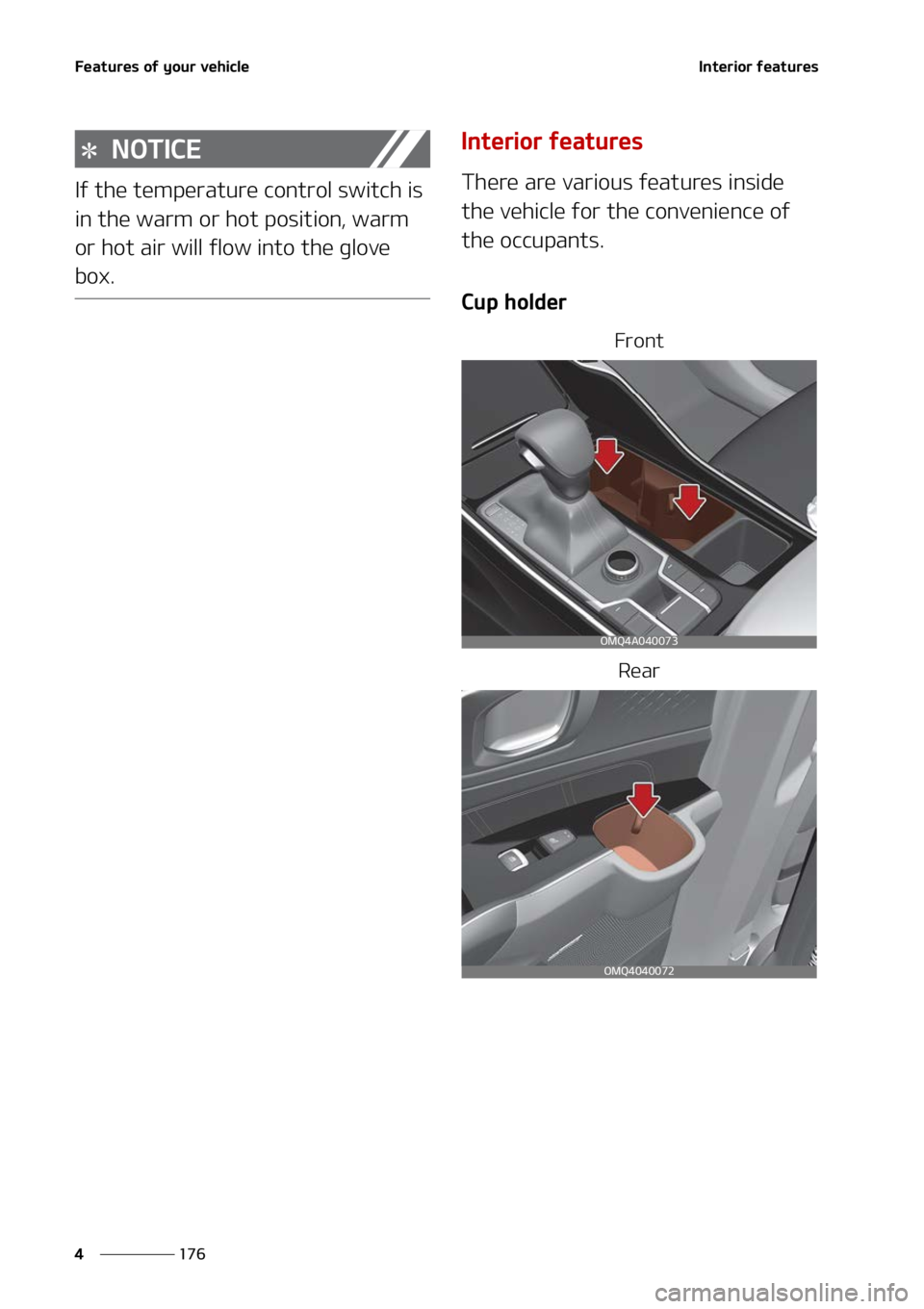 KIA SORENTO 2022  Owners Manual ��F�B�U�V�S�F�T��P�G��Z�P�V�S��W�F�I�J�D�M�F
���
�
�*�O�U�F�S�J�P�S��G�F�B�U�V�S�F�T
�/�0�5�*�$�&
�*�G��U�I�F��U�F�N�Q�F�S�B�U�V�S�F��D�P�O�U�S�P�M��T�X�J�U�D�I��J�T�
�J�O��U�I�F��X�B