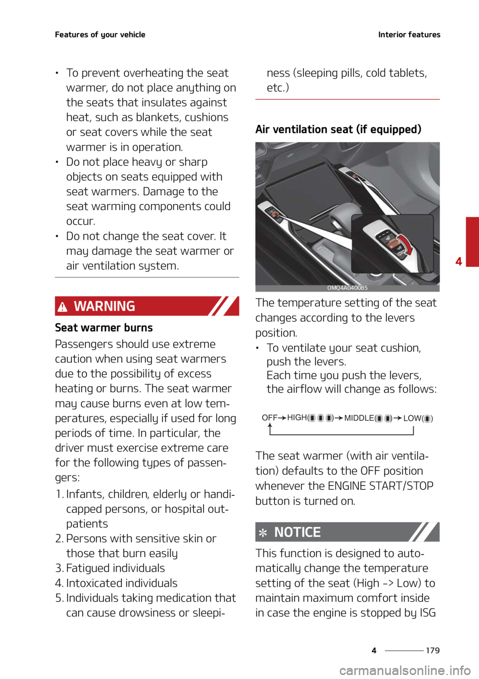 KIA SORENTO 2022  Owners Manual ���
�
�
��F�B�U�V�S�F�T��P�G��Z�P�V�S��W�F�I�J�D�M�F�*�O�U�F�S�J�P�S��G�F�B�U�V�S�F�T
LÜ�5�P��Q�S�F�W�F�O�U��P�W�F�S�I�F�B�U�J�O�H��U�I�F��T�F�B�U�
�X�B�S�N�F�S�
��E�P��O�P�U��Q�M�B