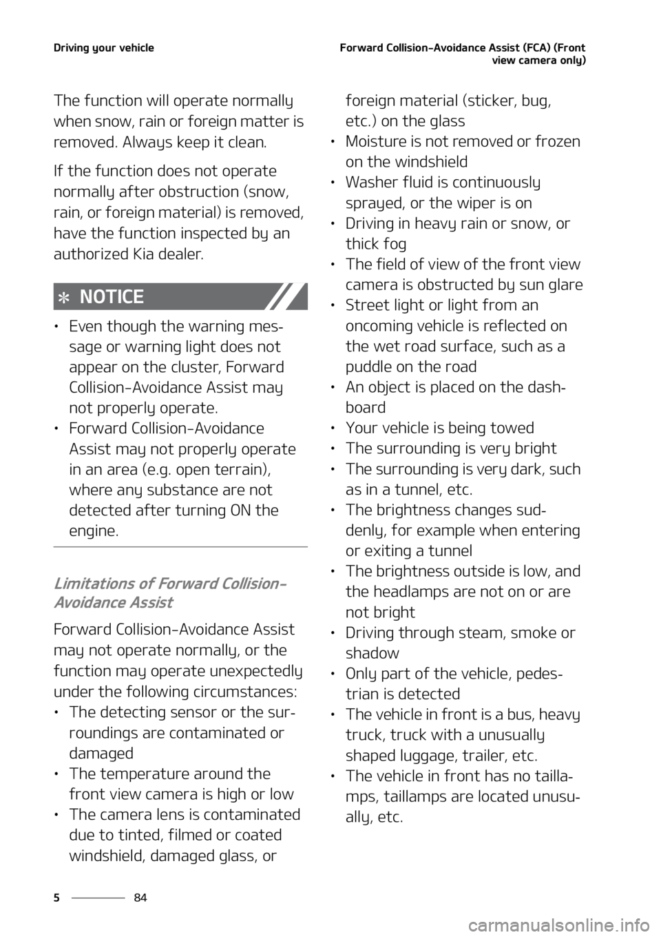 KIA SORENTO 2022  Owners Manual �%�S�J�W�J�O�H��Z�P�V�S��W�F�I�J�D�M�F
��
�
��P�S�X�B�S�E��$�P�M�M�J�T�J�P�O��"�W�P�J�E�B�O�D�F��"�T�T�J�T�U��	��$�"�
��	��S�P�O�U
�W�J�F�X��D�B�N�F�S�B��P�O�M�Z�

�5�I�F��G�V�O�D�U�J�