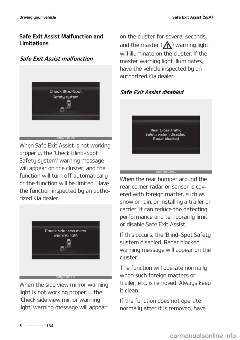 KIA SORENTO 2022  Owners Manual �%�S�J�W�J�O�H��Z�P�V�S��W�F�I�J�D�M�F
���
�
�4�B�G�F��&�Y�J�U��"�T�T�J�T�U��	�4�&�"�

�4�B�G�F��&�Y�J�U��"�T�T�J�T�U��.�B�M�G�V�O�D�U�J�P�O��B�O�E�
�-�J�N�J�U�B�U�J�P�O�T
�4�B�G�F��&�Y