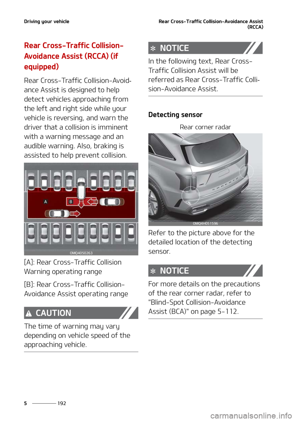 KIA SORENTO 2022  Owners Manual �%�S�J�W�J�O�H��Z�P�V�S��W�F�I�J�D�M�F
���
�
�3�F�B�S��$�S�P�T�T��5�S�B�G�G�J�D��$�P�M�M�J�T�J�P�O��"�W�P�J�E�B�O�D�F��"�T�T�J�T�U
�	�3�$�$�"�

�3�F�B�S��$�S�P�T�T��5�S�B�G�G�J�D��$�P�M�