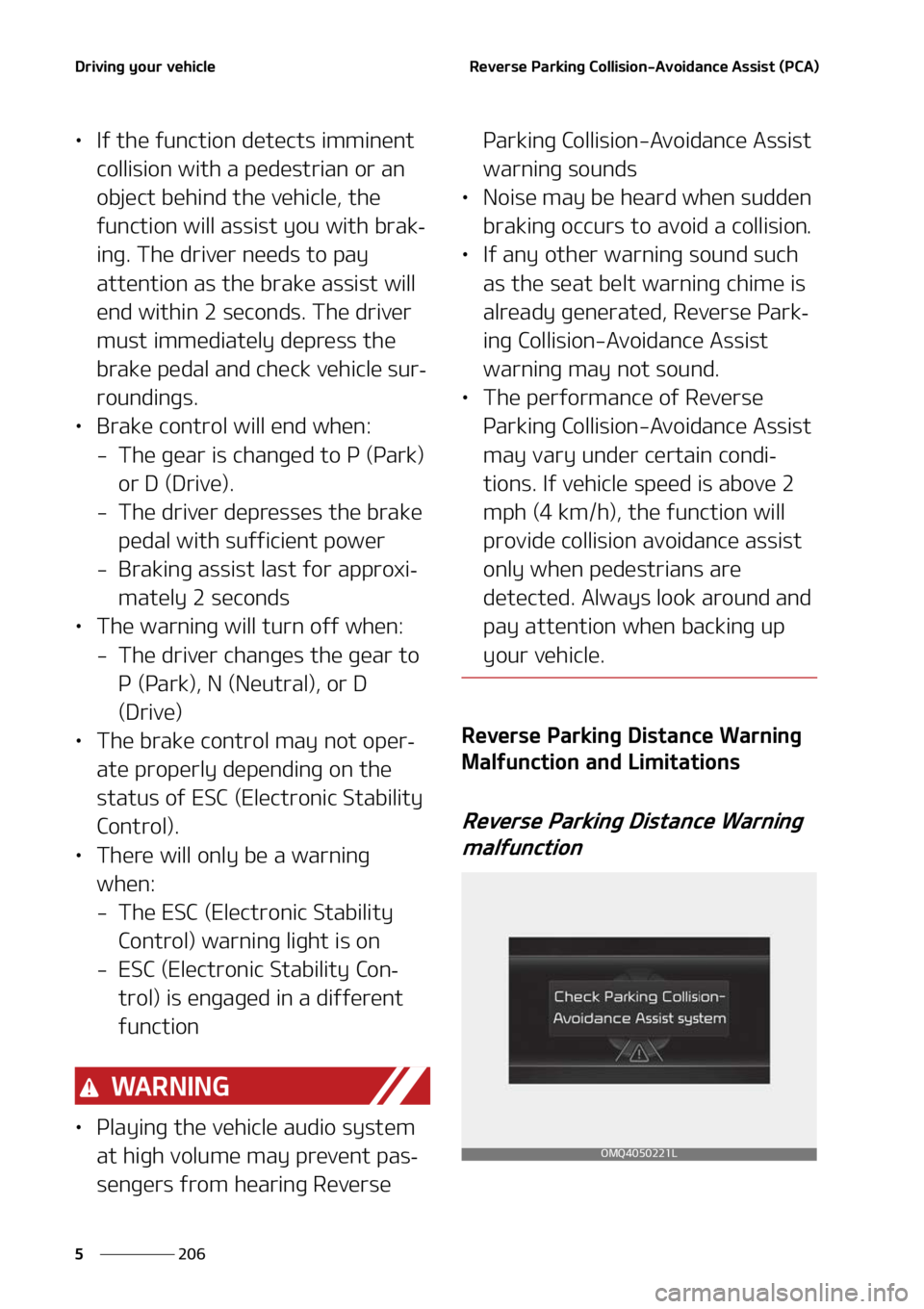 KIA SORENTO 2022  Owners Manual �%�S�J�W�J�O�H��Z�P�V�S��W�F�I�J�D�M�F
���
�
�3�F�W�F�S�T�F��1�B�S�L�J�O�H��$�P�M�M�J�T�J�P�O��"�W�P�J�E�B�O�D�F��"�T�T�J�T�U��	�1�$�"�

LÜ �*�G��U�I�F��G�V�O�D�U�J�P�O��E�F�U�F�D�U�T�