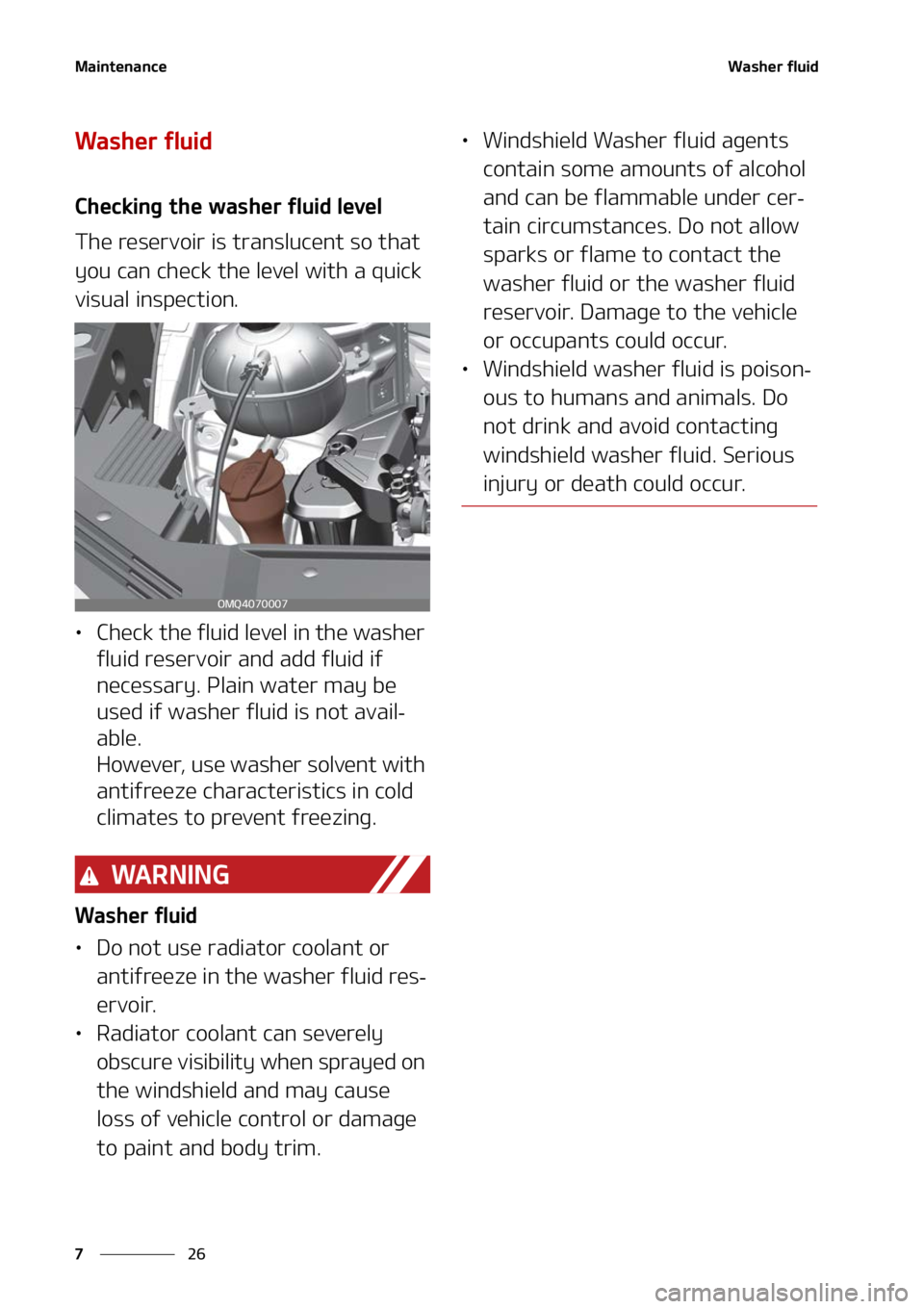 KIA SORENTO 2022  Owners Manual �.�B�J�O�U�F�O�B�O�D�F
��
�
�8�B�T�I�F�S��G�M�V�J�E
�8�B�T�I�F�S��G�M�V�J�E
�$�I�F�D�L�J�O�H��U�I�F��X�B�T�I�F�S��G�M�V�J�E��M�F�W�F�M
�5�I�F��S�F�T�F�S�W�P�J�S��J�T��U�S�B�O�T�M�V�D�F�O�U