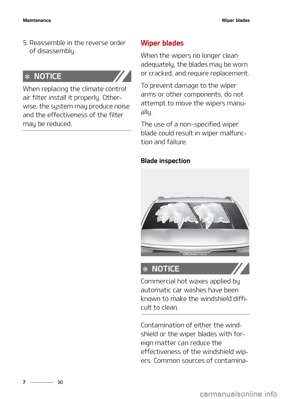 KIA SORENTO 2022  Owners Manual �.�B�J�O�U�F�O�B�O�D�F
��
�
�8�J�Q�F�S��C�M�B�E�F�T
�� �3�F�B�T�T�F�N�C�M�F��J�O��U�I�F��S�F�W�F�S�T�F��P�S�E�F�S�
�P�G��E�J�T�B�T�T�F�N�C�M�Z�
�/�0�5�*�$�&
�8�I�F�O��S�F�Q�M�B�D�J�O�H�