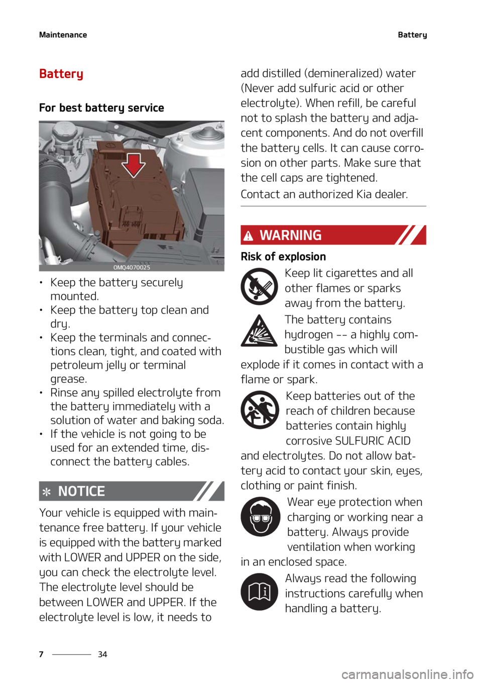 KIA SORENTO 2022  Owners Manual �.�B�J�O�U�F�O�B�O�D�F
��
�
�#�B�U�U�F�S�Z
�#�B�U�U�F�S�Z
��P�S��C�F�T�U��C�B�U �U�F�S�Z��T�F�S�W�J�D�F
LÜ�,�F�F�Q��U�I�F��C�B�U�U�F�S�Z��T�F�D�V�S�F�M�Z�
�N�P�V�O�U�F�E�
LÜ �,�F�F�Q��U