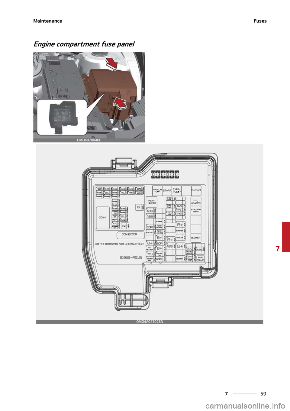 KIA SORENTO 2022  Owners Manual ��
�
�
�.�B�J�O�U�F�O�B�O�D�F��V�T�F�T
�&�O�H�J�O�F��D�P�N�Q�B�S�U�N�F�O�U��G�V�T�F��Q�B�O�F�M
�0�.�2��������-
�0�.�2��"�������/ 