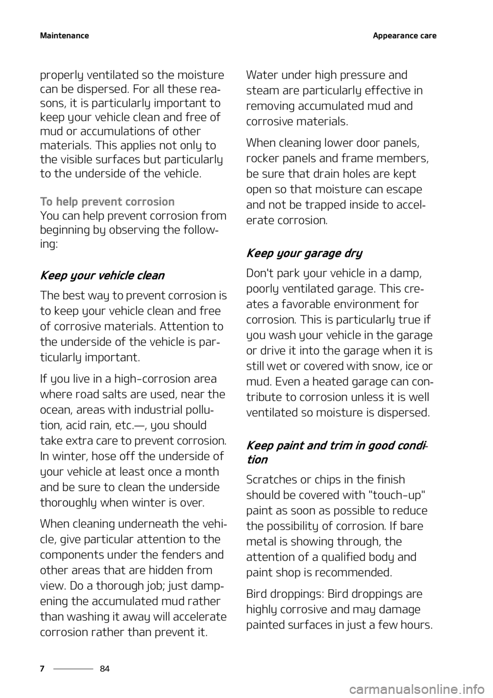 KIA SORENTO 2022  Owners Manual �.�B�J�O�U�F�O�B�O�D�F
��
�
�"�Q�Q�F�B�S�B�O�D�F��D�B�S�F
�Q�S�P�Q�F�S�M�Z��W�F�O�U�J�M�B�U�F�E��T�P��U�I�F��N�P�J�T�U�V�S�F�
�D�B�O��C�F��E�J�T�Q�F�S�T�F�E����P�S��B�M�M��U�I�F�T�F��