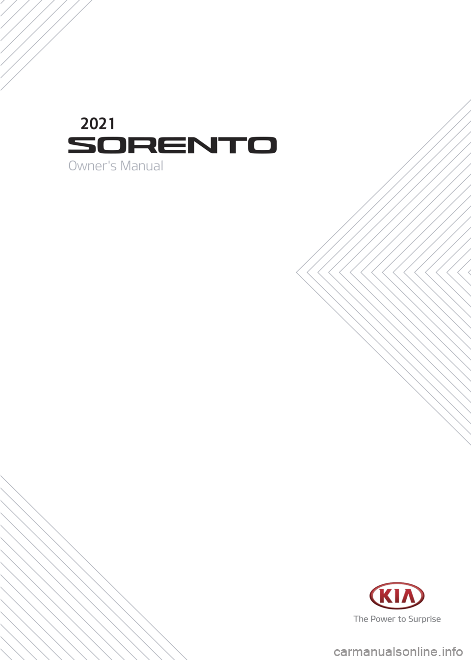 KIA SORENTO 2021  Owners Manual 