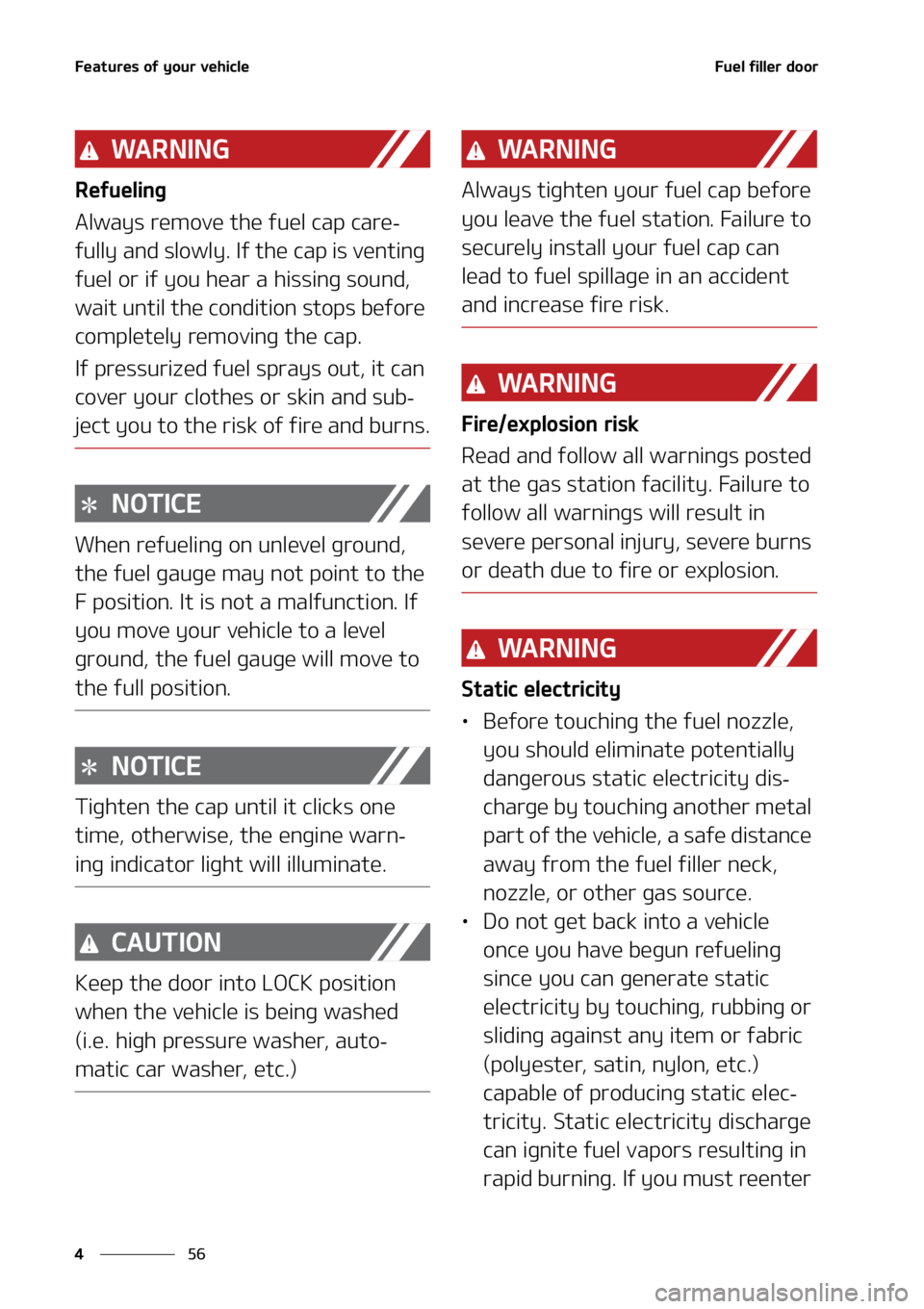 KIA SORENTO 2021  Owners Manual ��F�B�U�V�S�F�T��P�G��Z�P�V�S��W�F�I�J�D�M�F
��
�
��V�F�M��G�J�M�M�F�S��E�P�P�S
�8�" �3 �/ �* �/ �(
�3�F�G�V�F�M�J�O�H
�"�M�X�B�Z�T��S�F�N�P�W�F��U�I�F��G�V�F�M��D�B�Q��D�B�S�F
-
�G�V�M