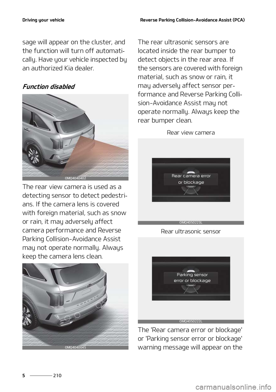 KIA SORENTO 2021  Owners Manual �%�S�J�W�J�O�H��Z�P�V�S��W�F�I�J�D�M�F
���
�
�3�F�W�F�S�T�F��1�B�S�L�J�O�H��$�P�M�M�J�T�J�P�O��"�W�P�J�E�B�O�D�F��"�T�T�J�T�U��	�1�$�"�

�T�B�H�F��X�J�M�M��B�Q�Q�F�B�S��P�O��U�I�F��D�M