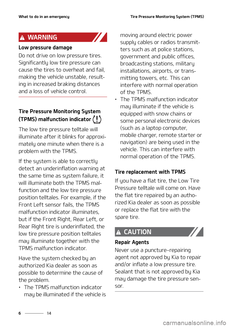 KIA SORENTO 2021  Owners Manual �8�I�B�U��U�P��E�P��J�O��B�O��F�N�F�S�H�F�O�D�Z
��
�
�5�J�S�F��1�S�F�T�T�V�S�F��.�P�O�J�U�P�S�J�O�H��4�Z�T�U�F�N��	�5�1�.�4�

�8�" �3 �/ �* �/ �(
�-�P�X��Q�S�F�T�T�V�S�F��E�B�N�B�H�F
�%�