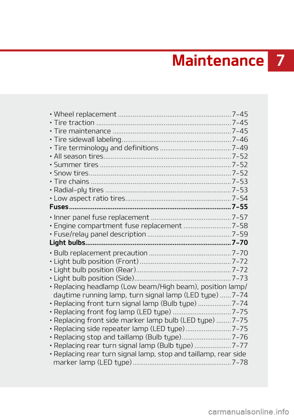 KIA SORENTO 2021  Owners Manual �
�.�B�J�O�U�F�O�B�O�D�F
LÜ ��8�I�F�F�M��S�F�Q�M�B�D�F�N�F�O�U ��������������������������������������������� ����������������� ����
